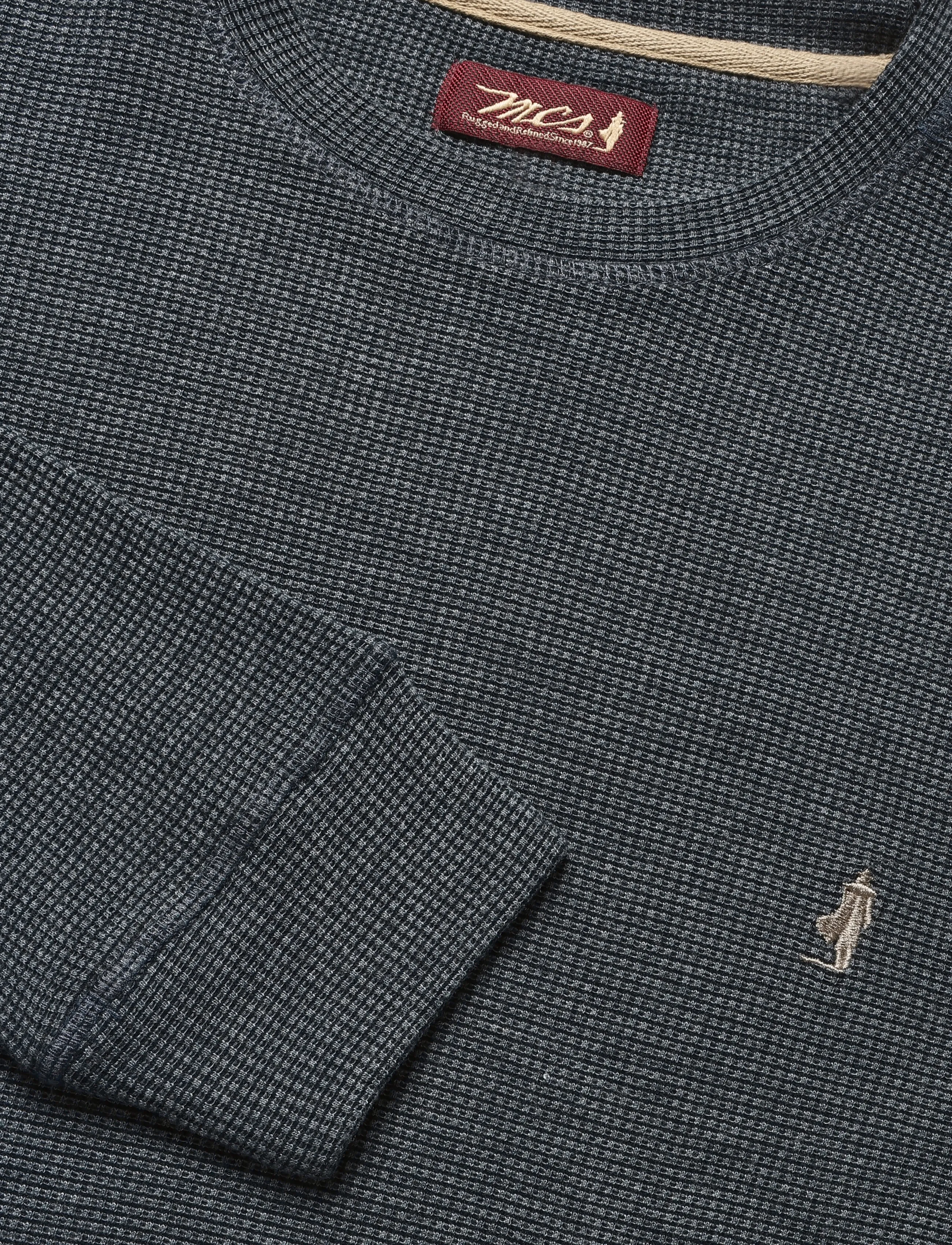 MCS - DRAKE REG COT WAF LS MCS M TEE - sügisesed riided - dark sapphire - 2