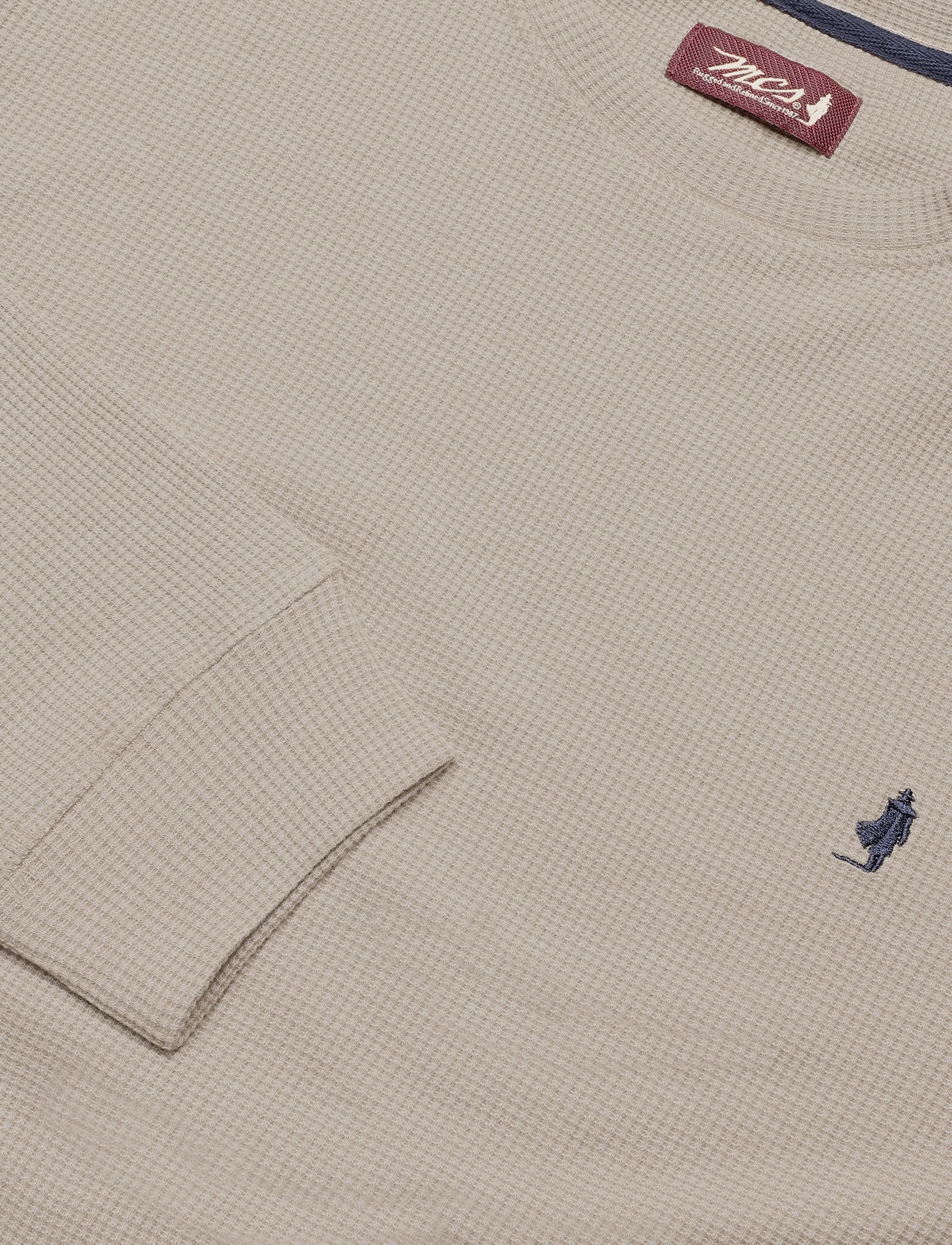 MCS - DRAKE REG COT WAF LS MCS M TEE - t-shirts - silver mink - 2