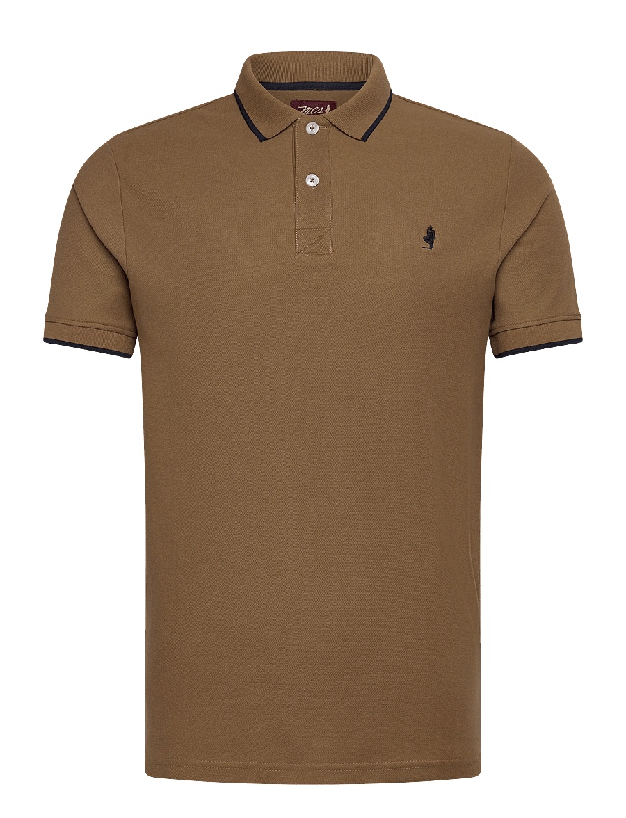 MCS - RIVER REG COT PQ MCS M POLO - knitted polos - otter - 0