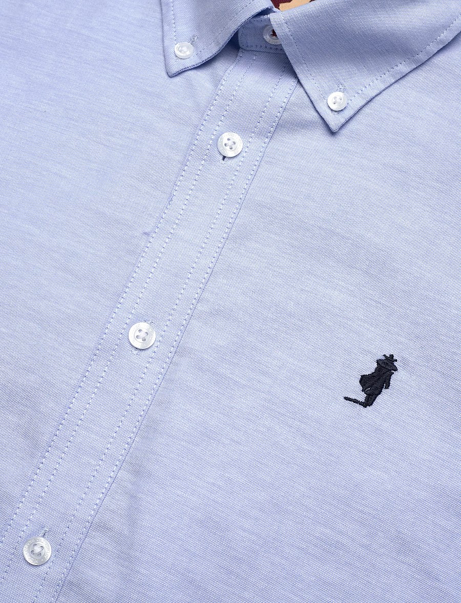 MCS - GREG REG COT MCS M SHIRT - freizeithemden - light blue - 3