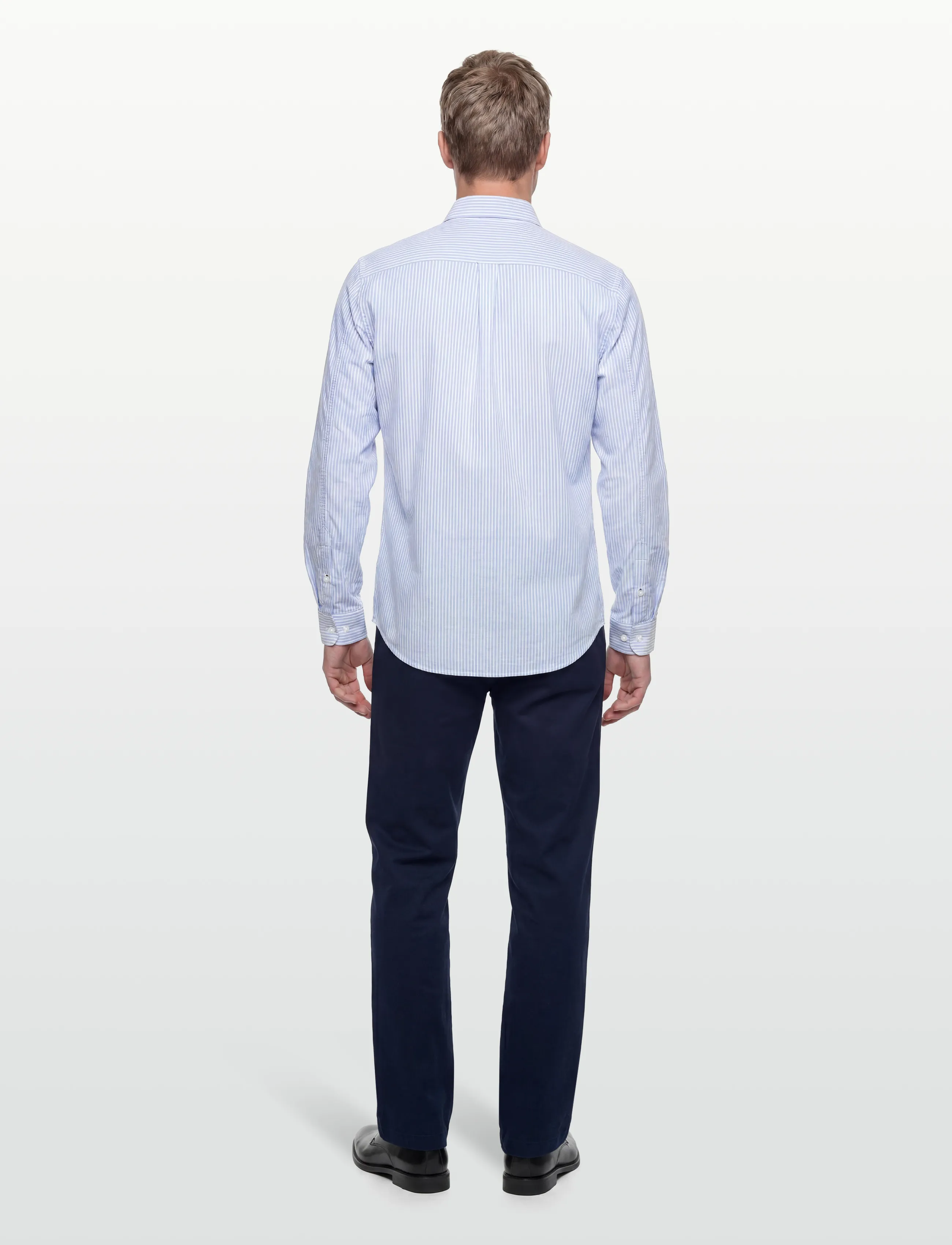 MCS - GREG REG COT MCS M SHIRT - casual skjorter - light blue stripe - 4