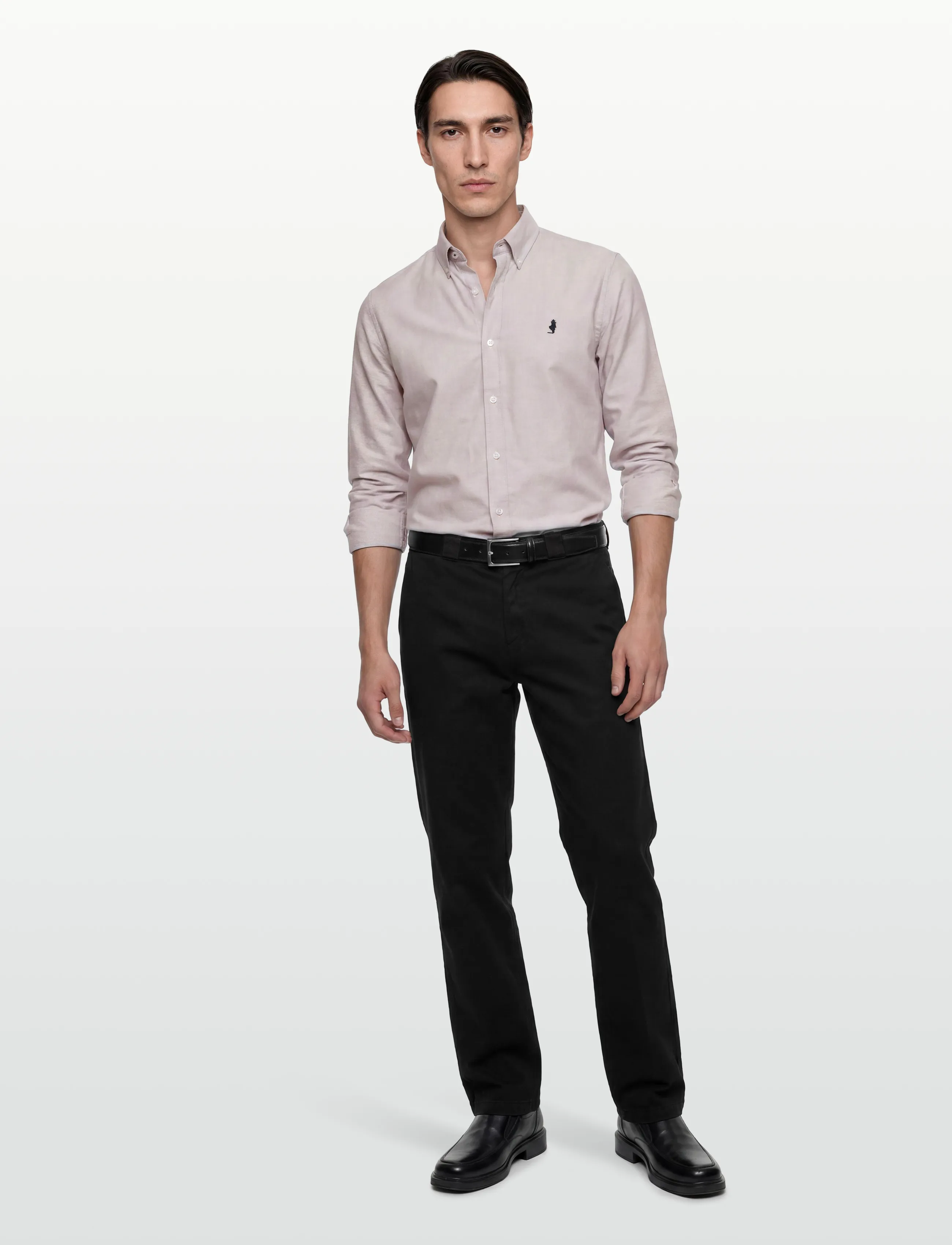MCS - GREG REG COT MCS M SHIRT - casual skjorter - silver mink - 0