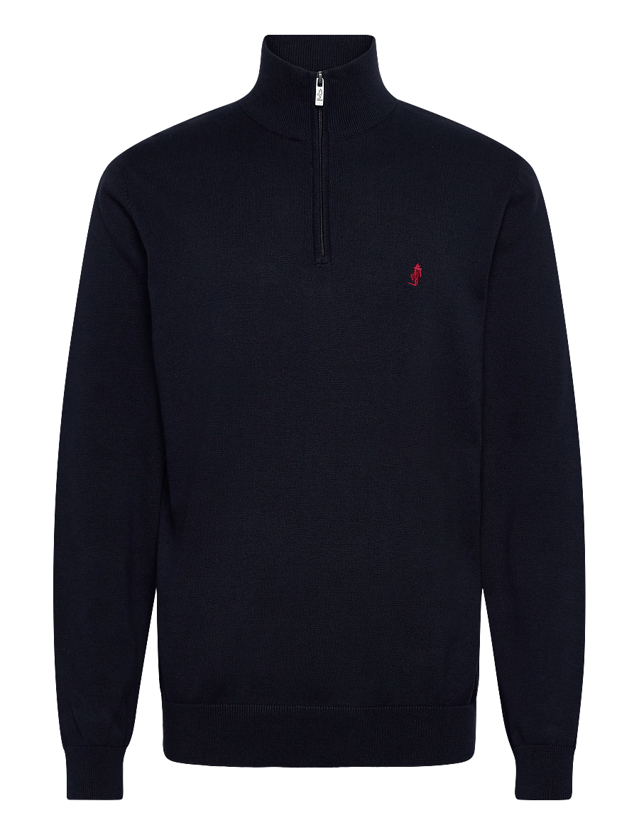 MCS - ELI HZ REG MCS M KNIT - half zip jumpers - dark sapphire - 0