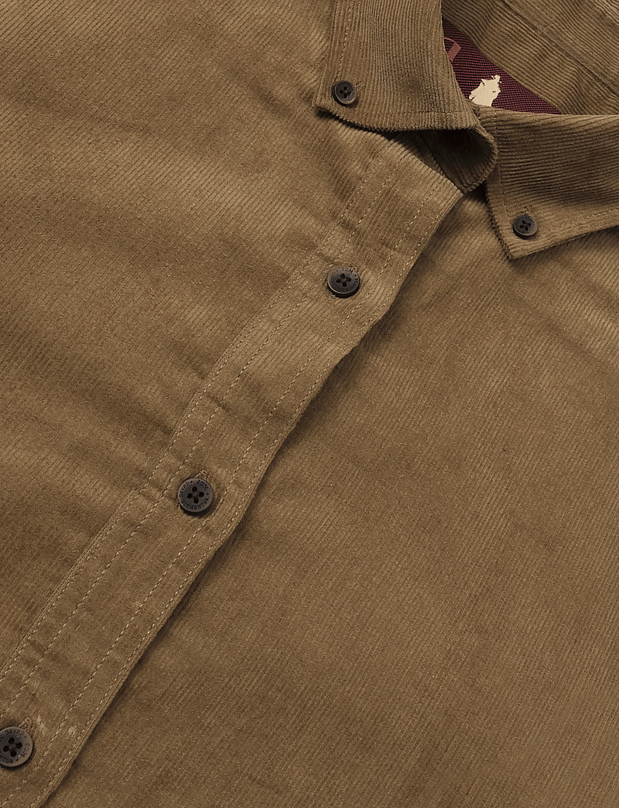 MCS - MCTHUE SHIRT LS WVN - corduroy shirts - otter - 2