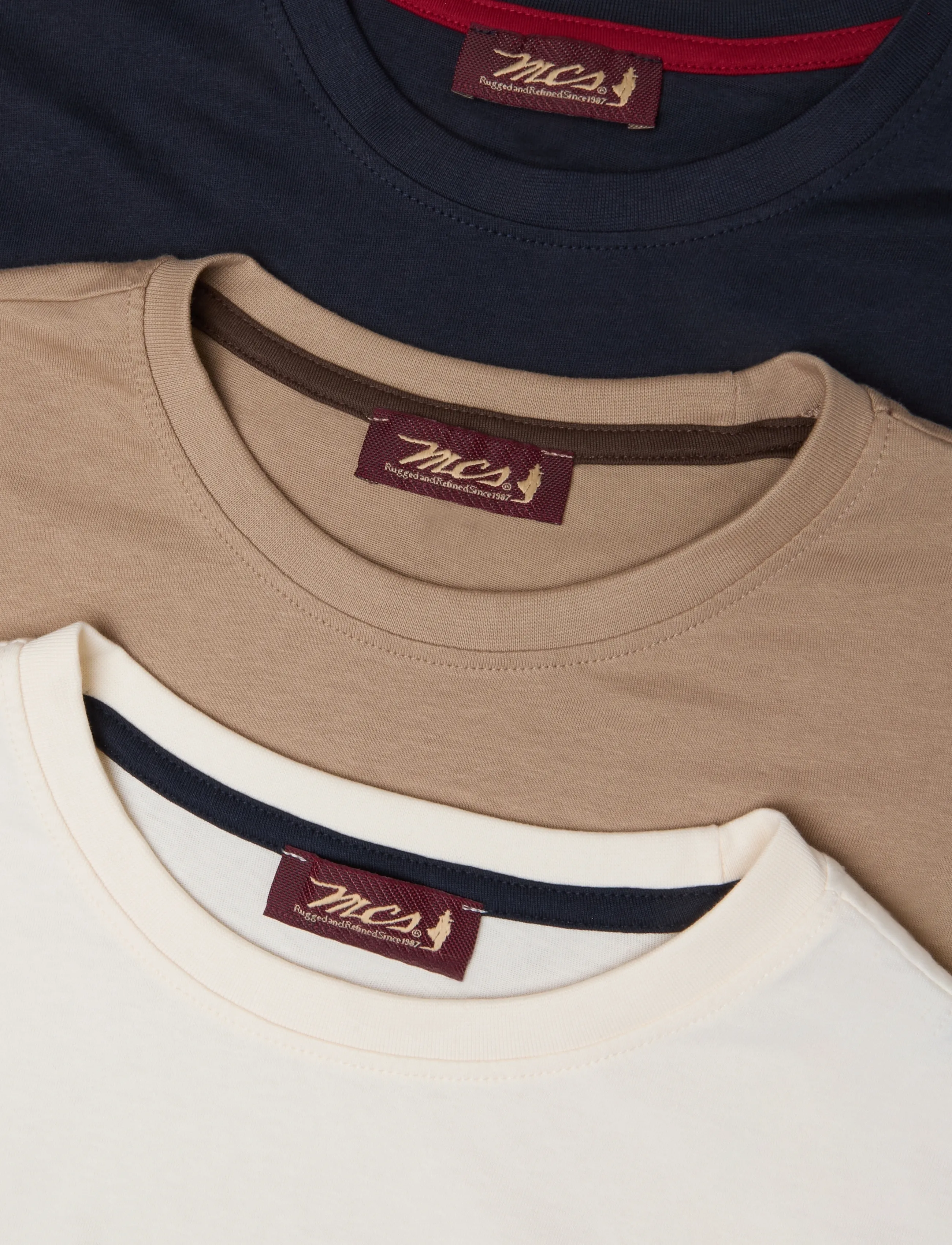 MCS - MCTEXAS TEE 3PK O-NECK JRS - sügisesed riided - darksap/jetstream/silvermink - 2