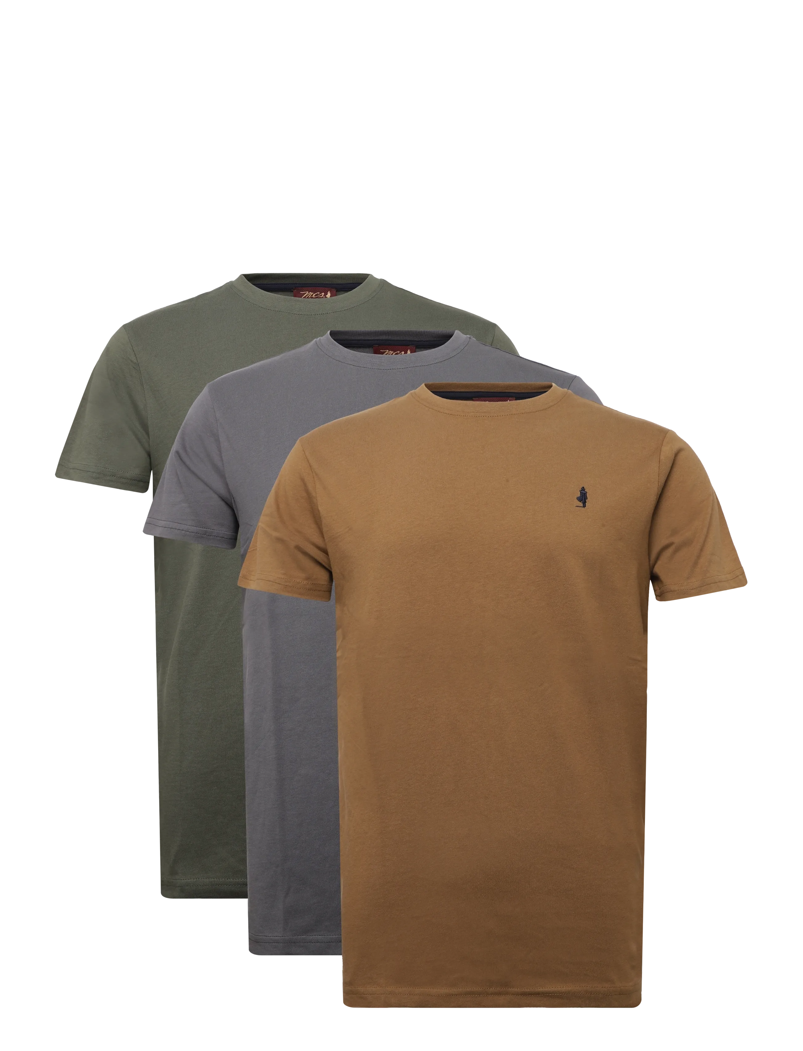 MCS MCTEXAS TEE 3PK O-NECK JRS - Sommerschnäppchen - IRONGATE/OTTER/BETTLE / grey