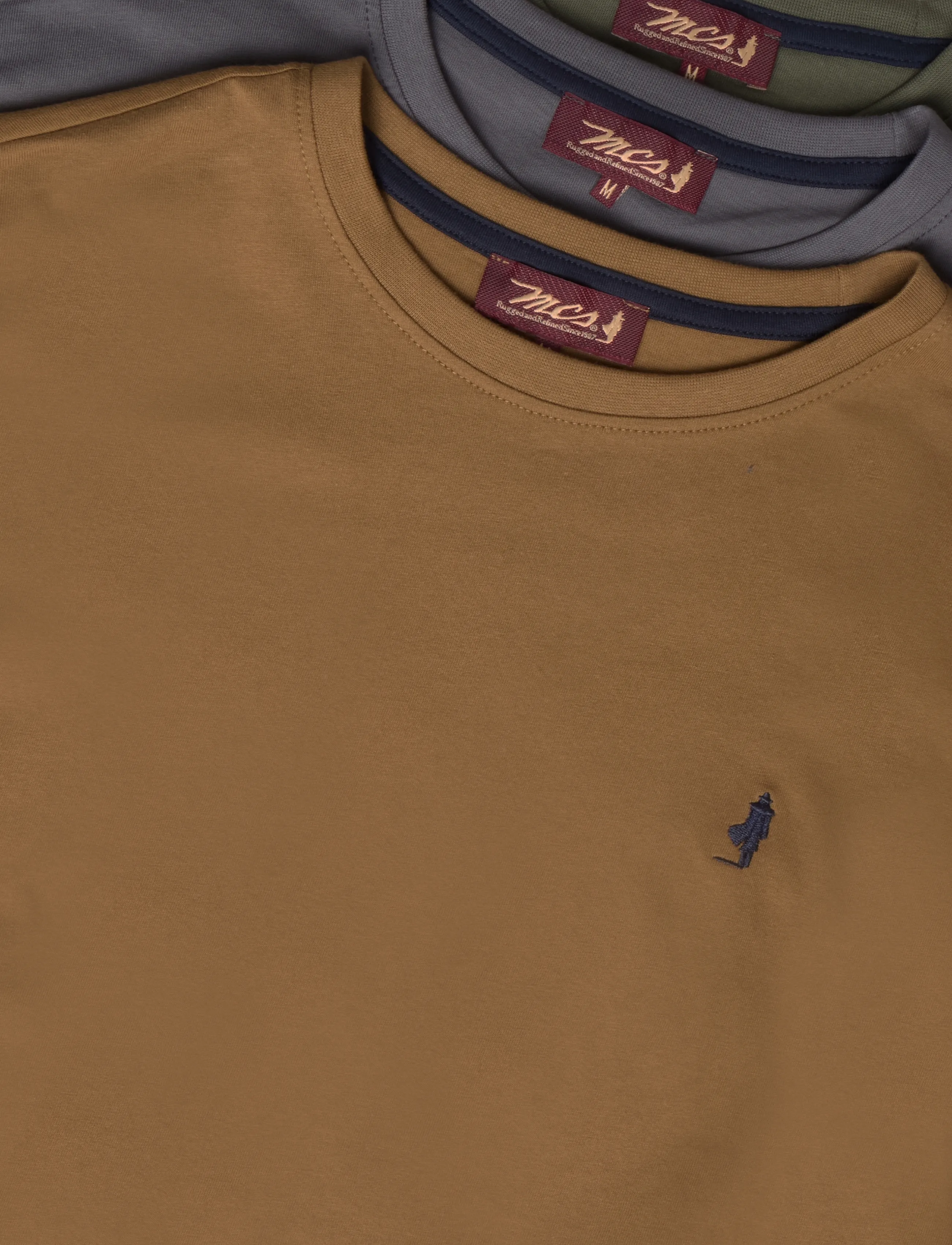 MCS - MCTEXAS TEE 3PK O-NECK JRS - efterårstøj - irongate/otter/bettle - 2