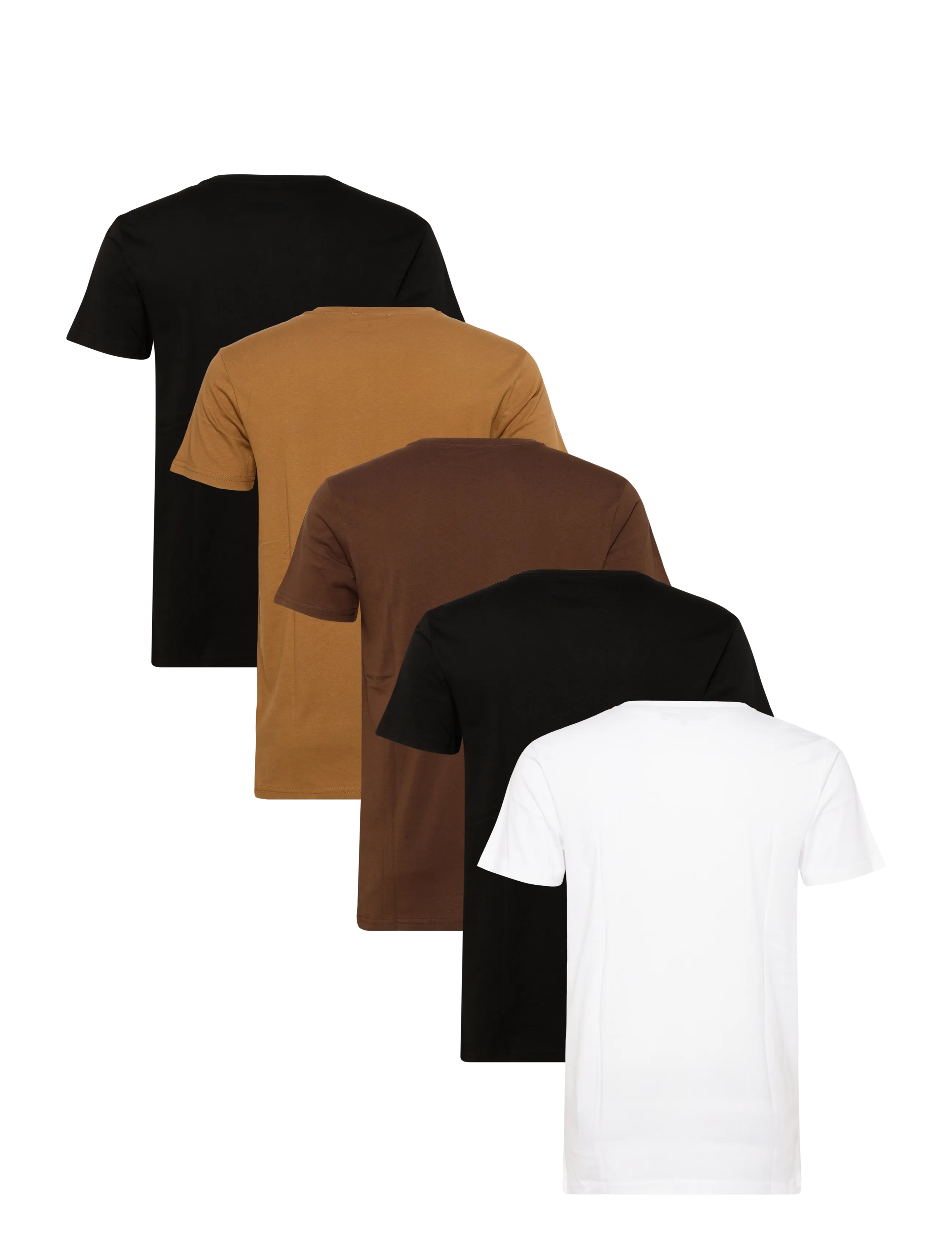 MCS - MCTEXAS TEE 5PK O-NECK JRS - t-shirts - darks/taps/white/bracken/otter - 1