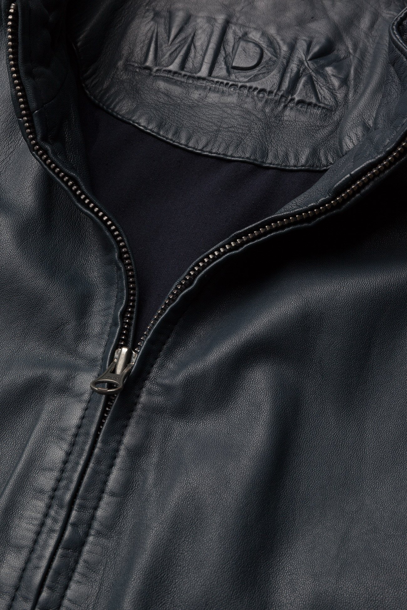 MDK - Pede leather jacket - navy - 2