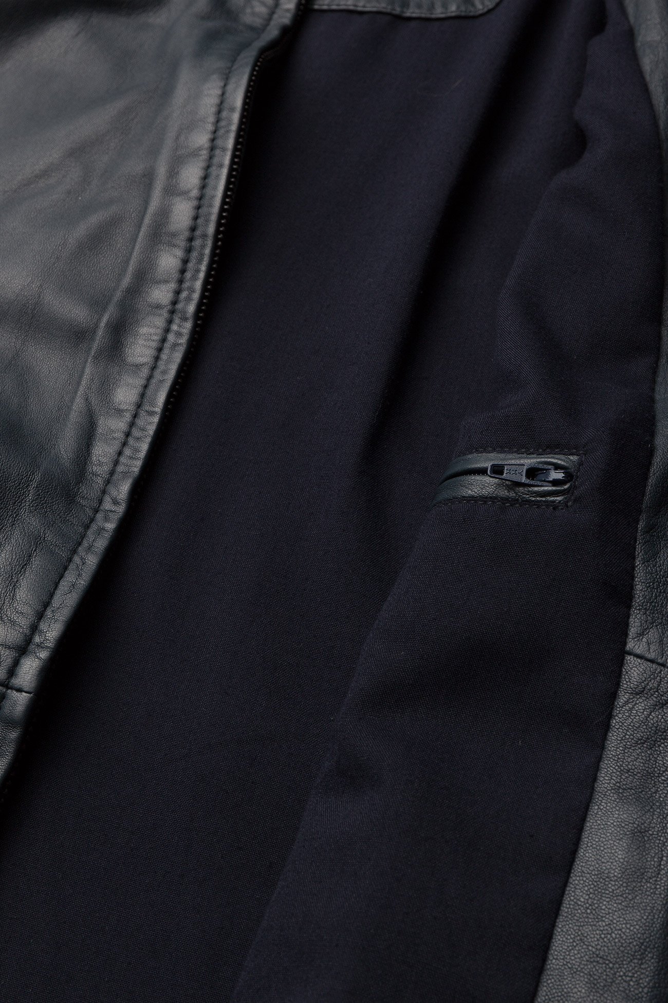 MDK - Pede leather jacket - navy - 4