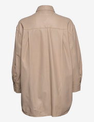MDK / Munderingskompagniet - Agnes thin leather shirt - marškinių tipo švarkai - sand shell - 1