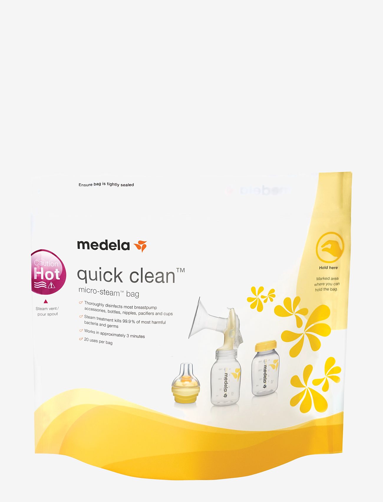 Medela - Quick Clean microwave bags - breast pumps & accessories - white - 1