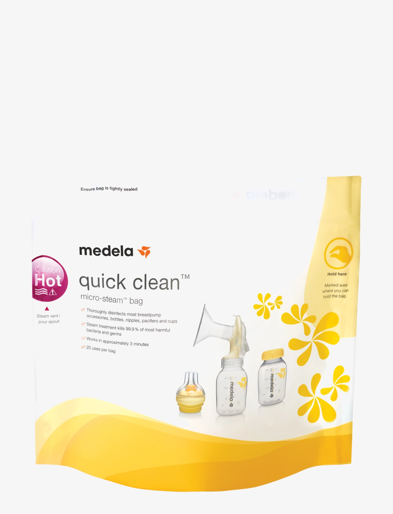 Medela Quick Clean rengöringspåse - 4 for 3 - WHITE / white