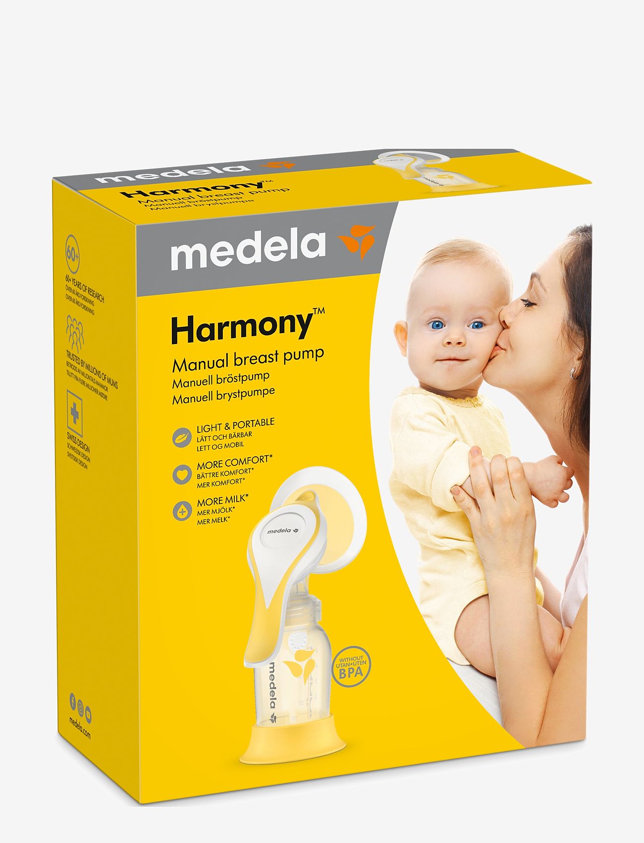 Medela - Harmony "Flex" manuell bröstpump - bröstpumpar & tillbehör - yellow - 2