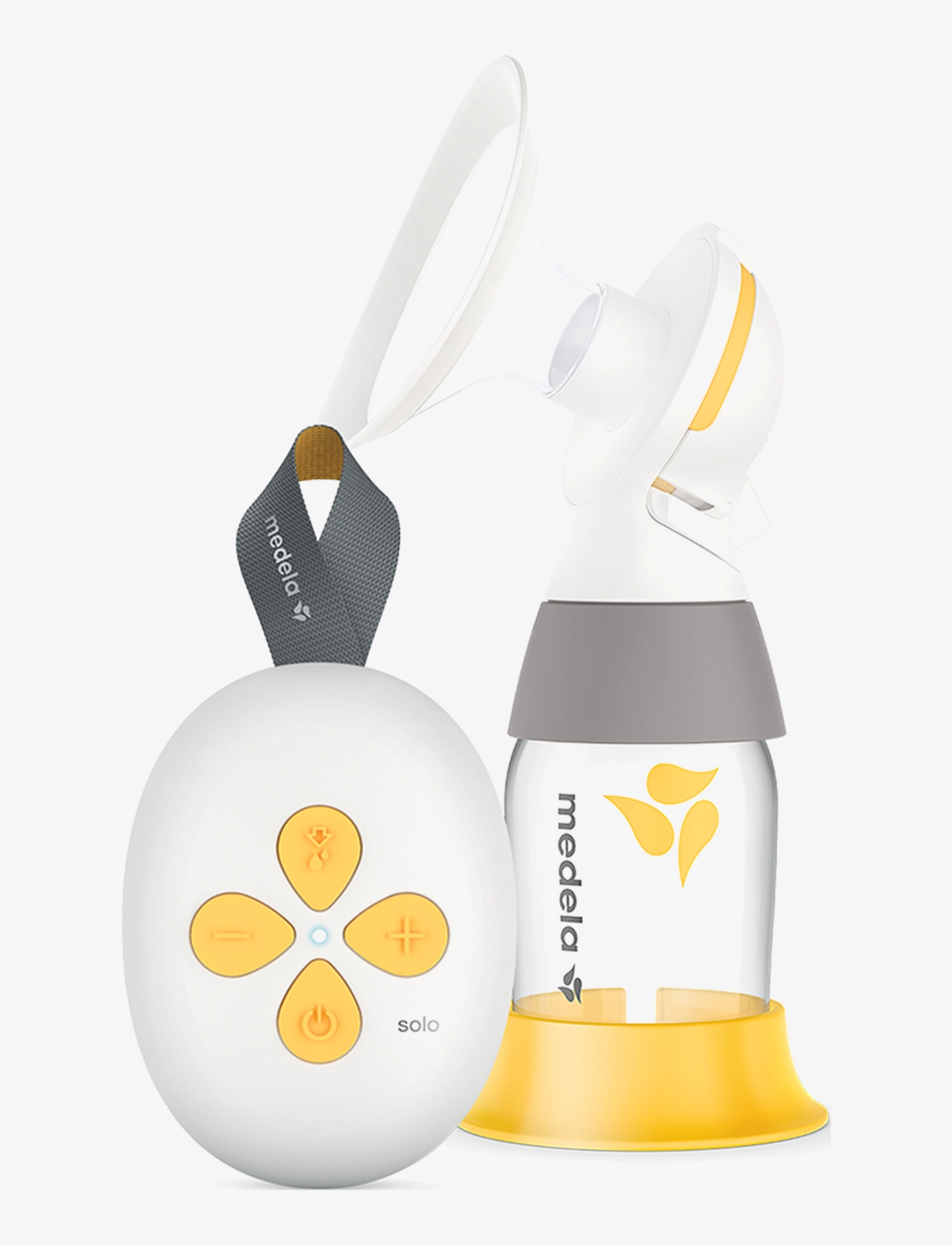 Medela Solo elektrisk breastpump - 4 for 3 - WHITE / yellow