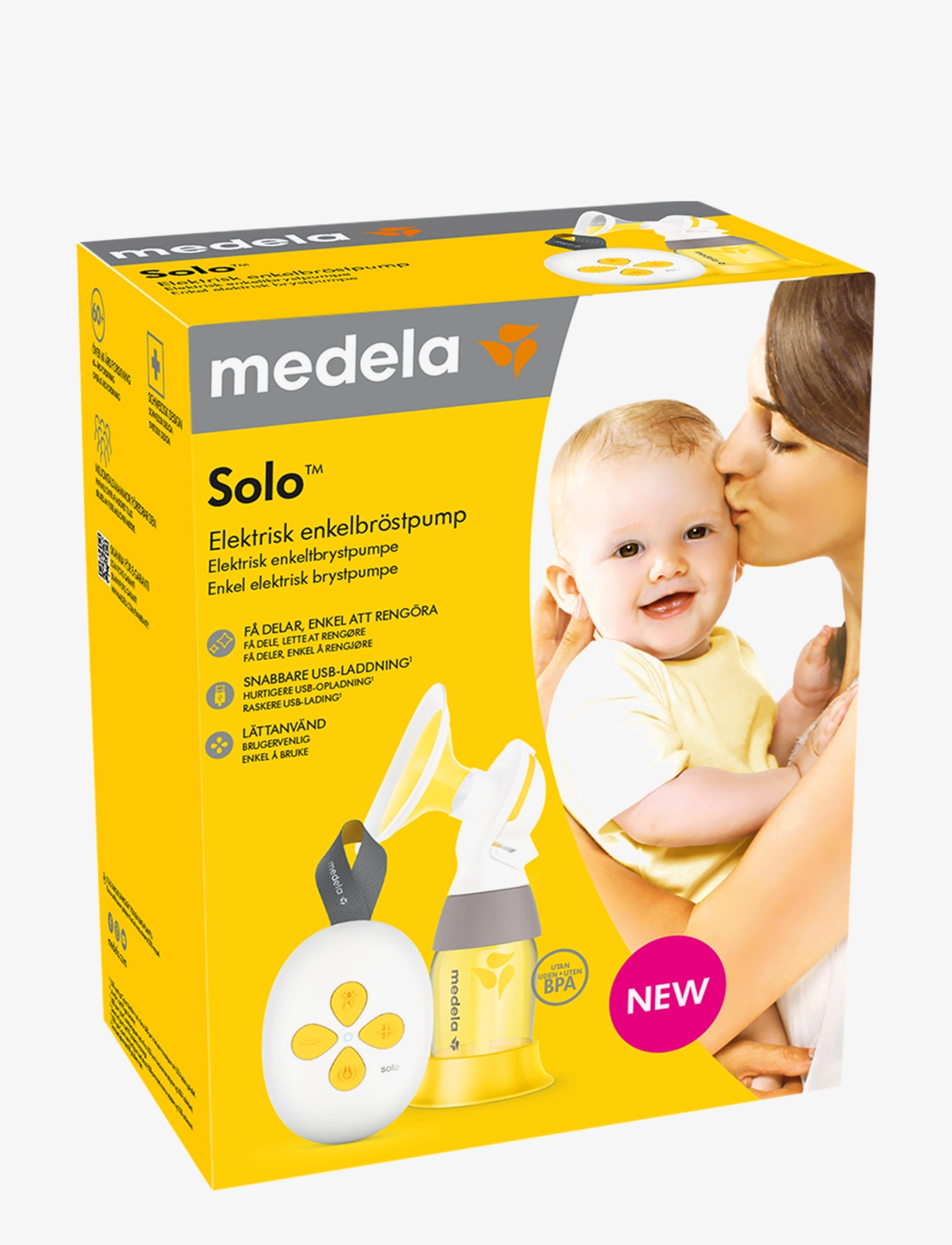 Medela - Solo elektrisk bröstpump - bröstpumpar & tillbehör - white - 2