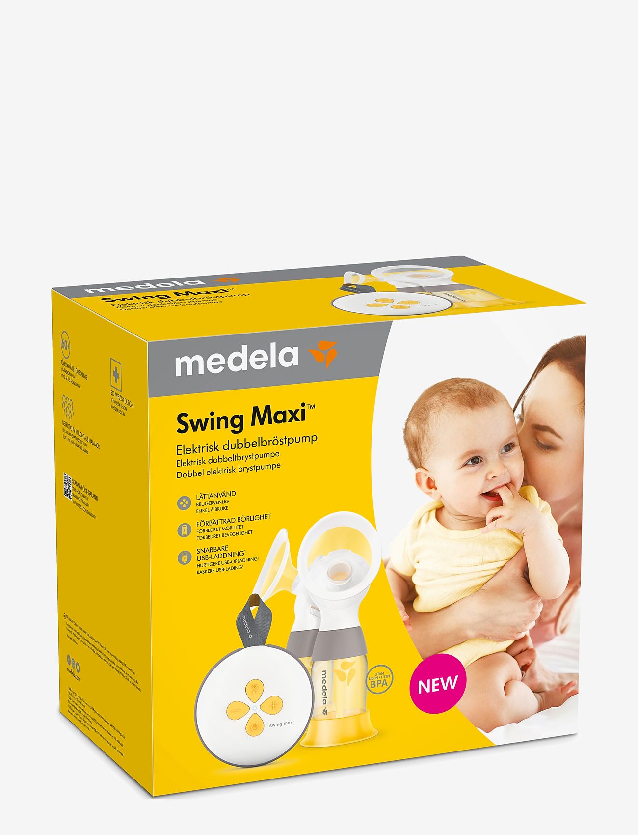 Medela - Swing Maxi elektrisk double breastpump - milchpumpen & zubehör - white - 2