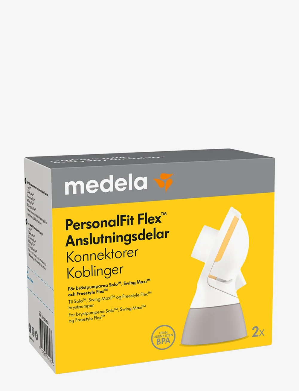 Medela - PersonalFit Flex connector for Flex-breastpumps - afkolfapparaat & accessoires - white - 2
