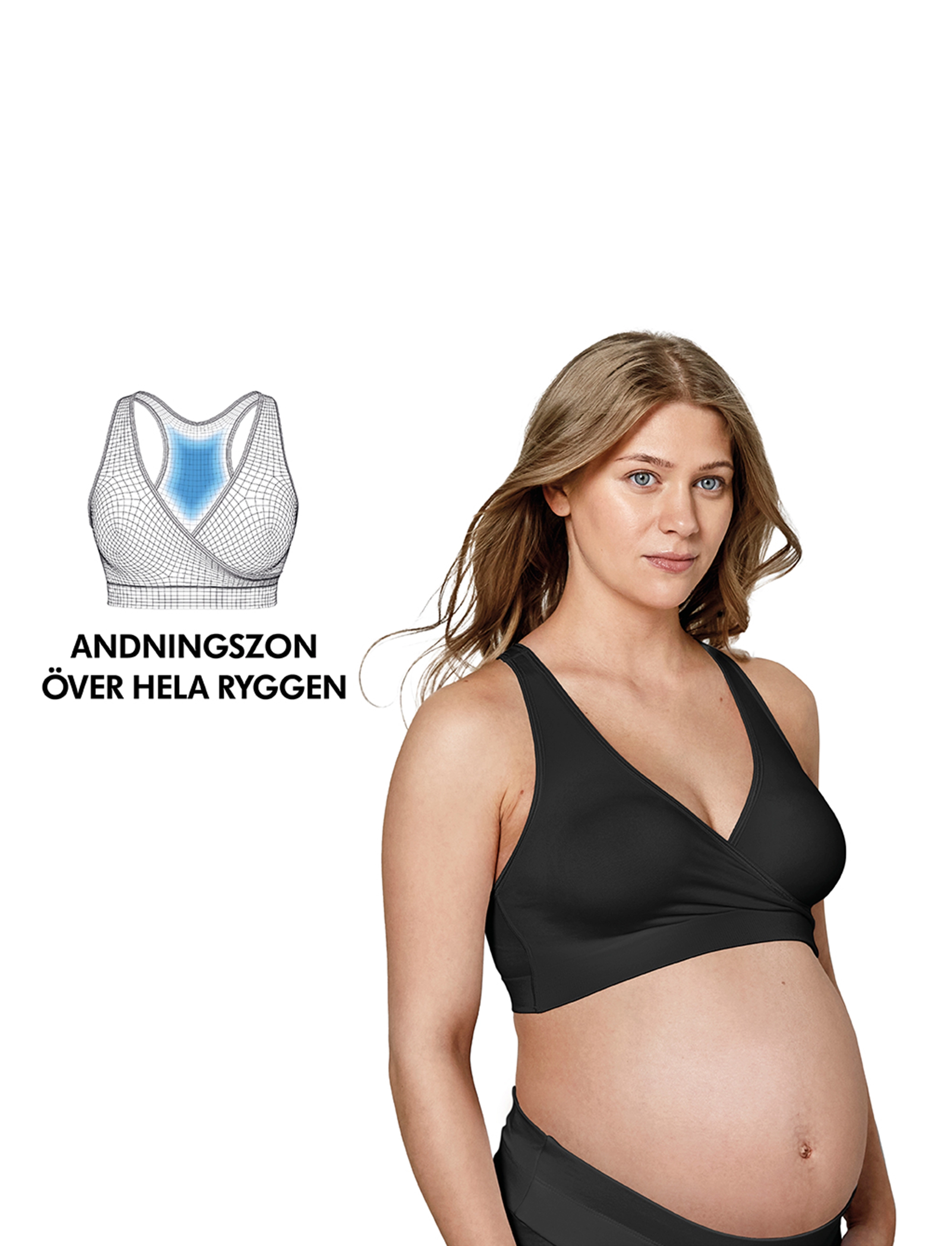Medela - Keep Cool Sleep Bra - nursing bras - black - 4