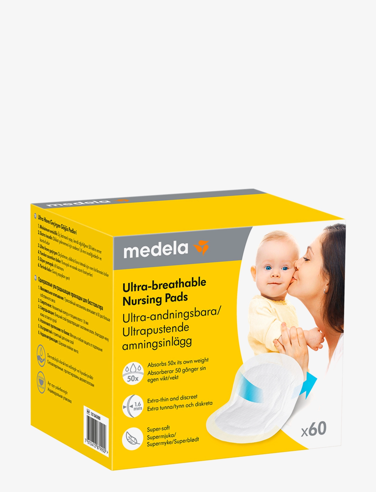Medela - Ultra-andningsbara amningsinlägg, 60-p - tires-lait & accessoires - white - 2