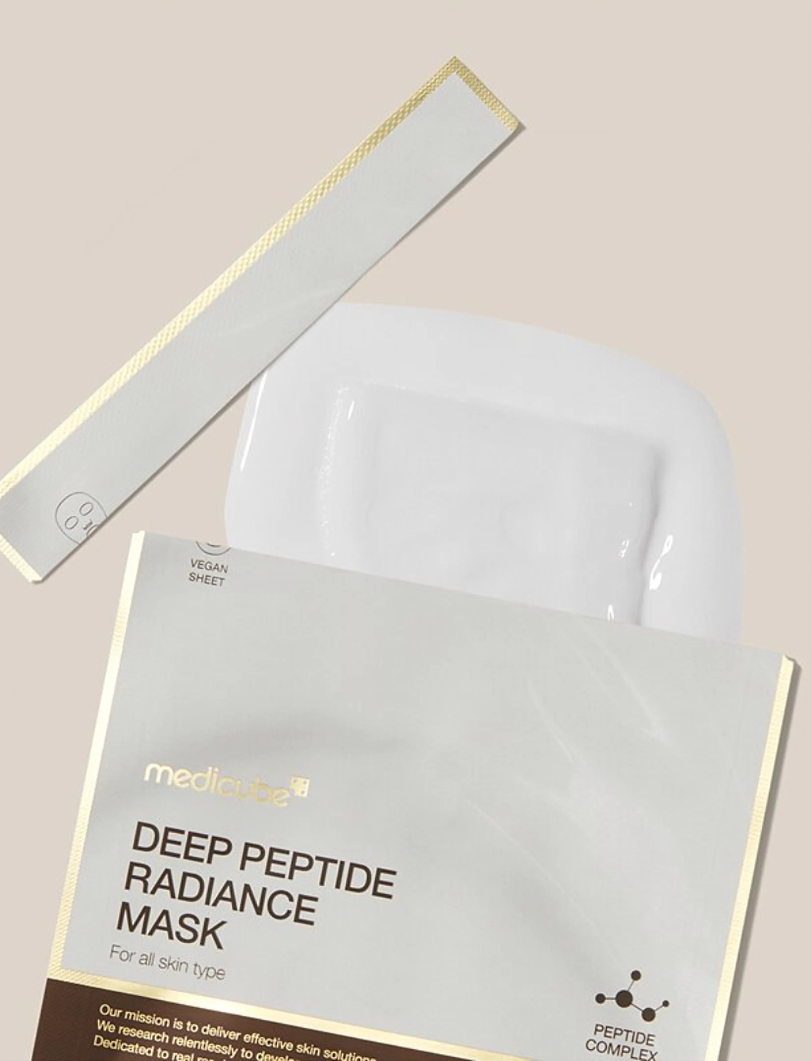 Medicube Deep Peptide Radiance Mask, 20 G, Nude, Masker > Sheetmask, Dame
