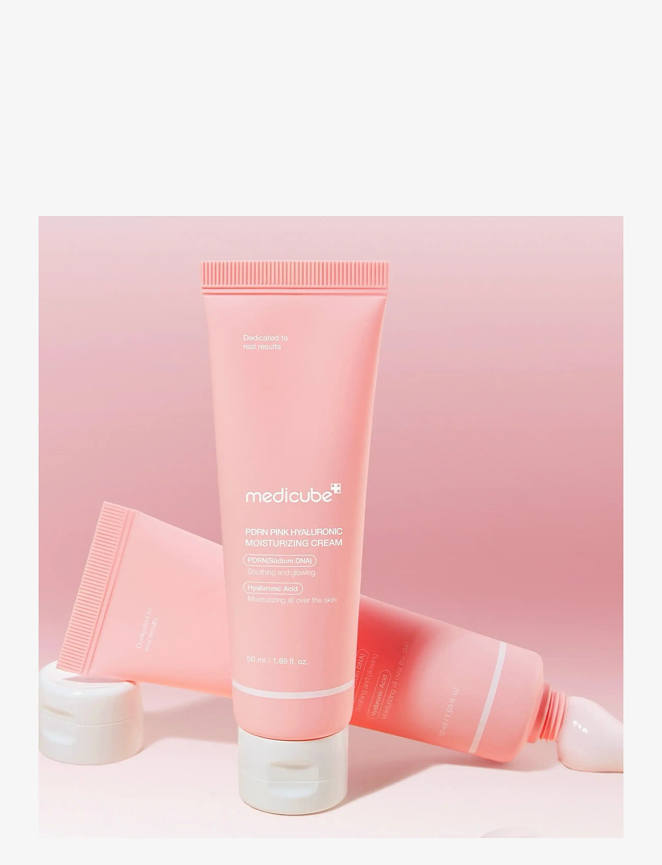 Medicube - PDRN Pink Hyaluronic Moisturizing Cream - day creams - clear - 1