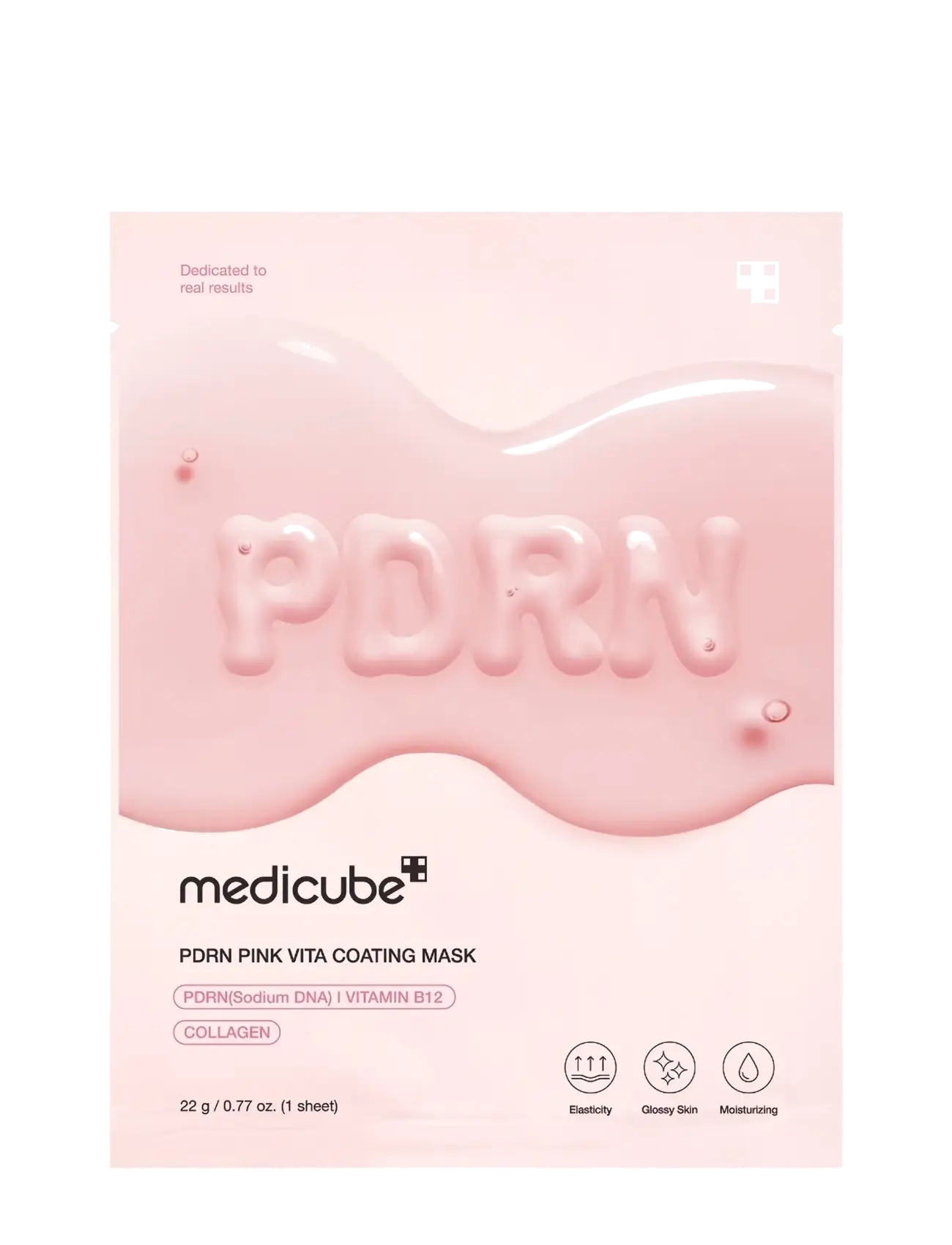 Medicube - Pdrn Pink Vita Coating Mask (1Pcs.), Sheetmaske, Nude, Str: 1 PCS