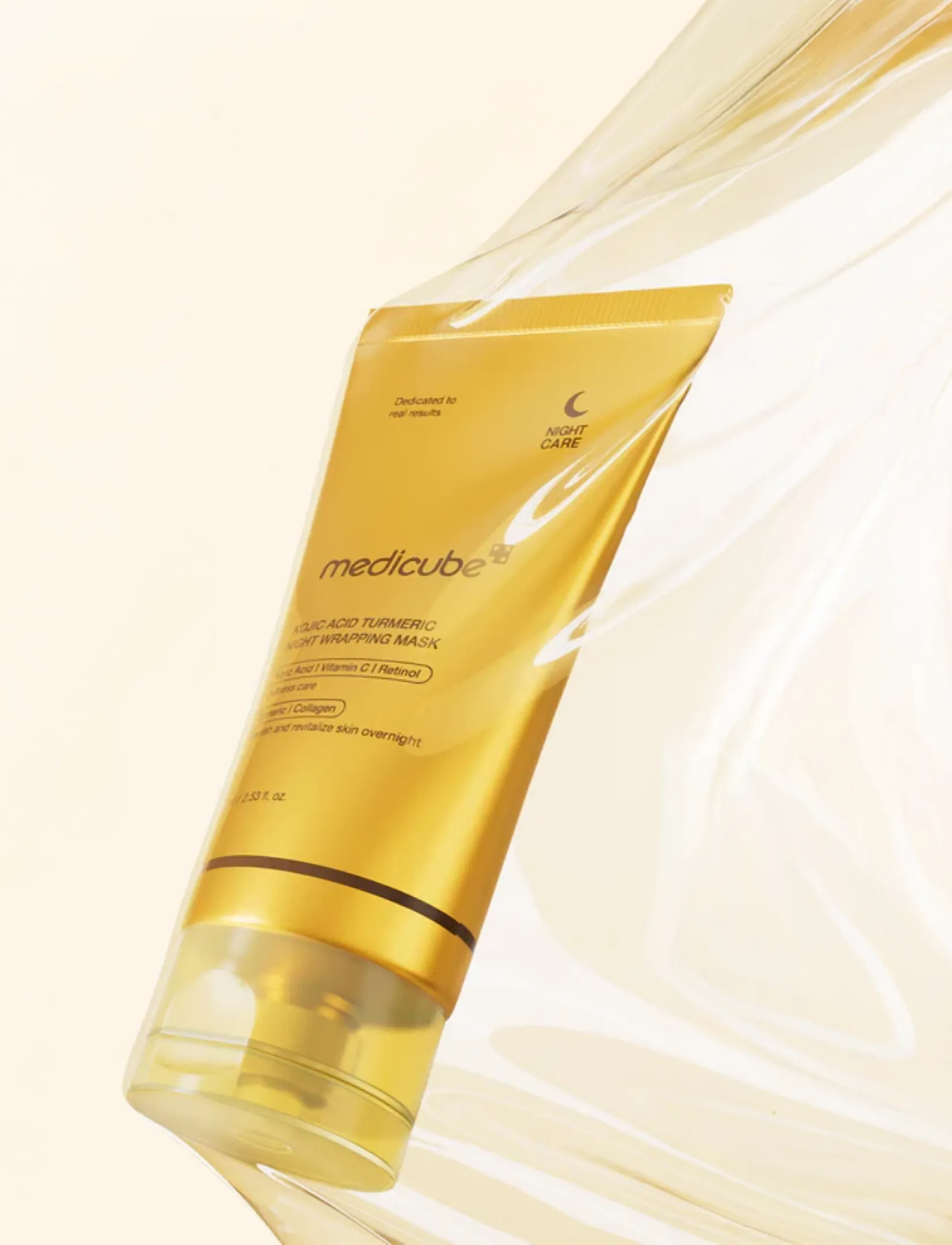 Medicube Medicube - Kojic Acid Turmeric Night Wrapping Mask (75ml), 75 ml, Nude, Ansigtsmasker > Fugtgivende Maske, Dame