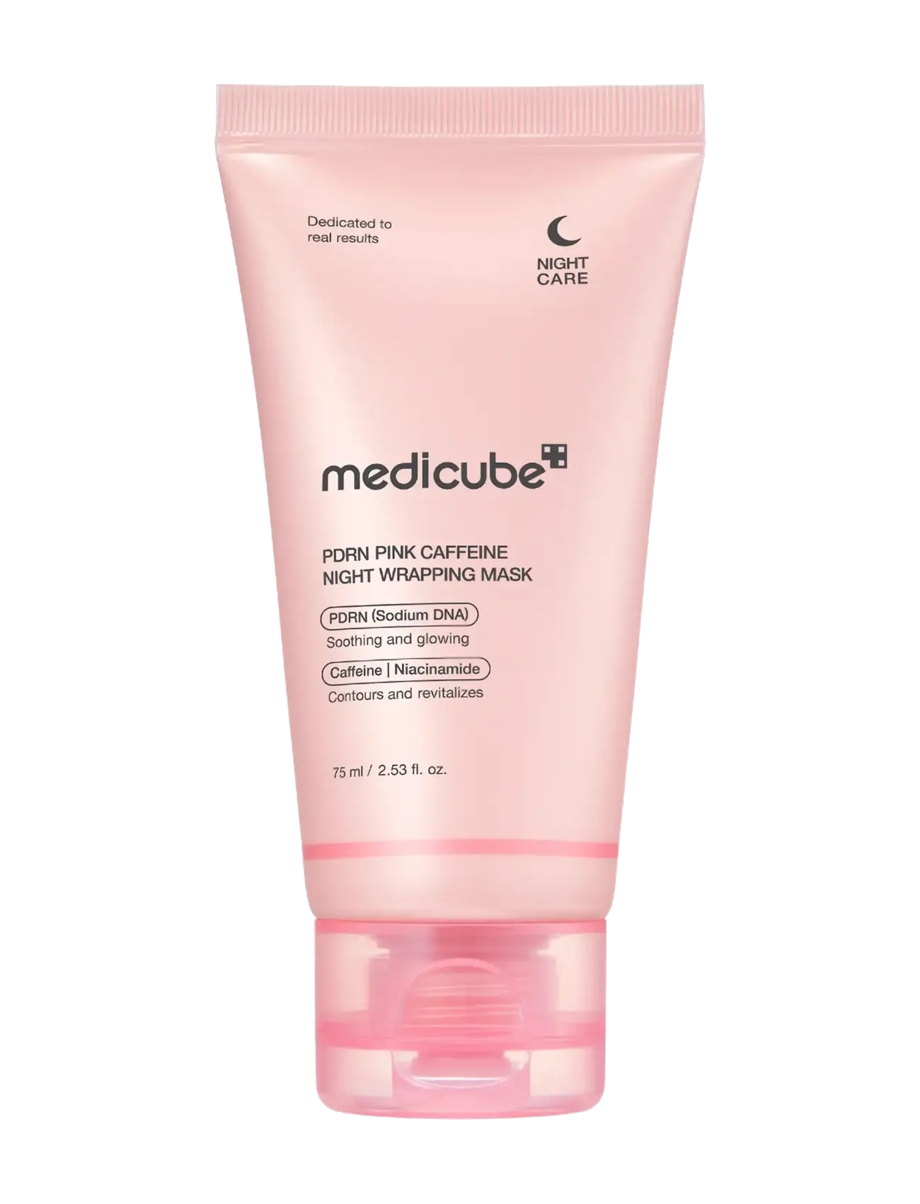 Medicube - Pdrn Pink Caffeine Night Wrapping Mask (75Ml.), Fugtighedsmaske, Nude, Str: 75 ML