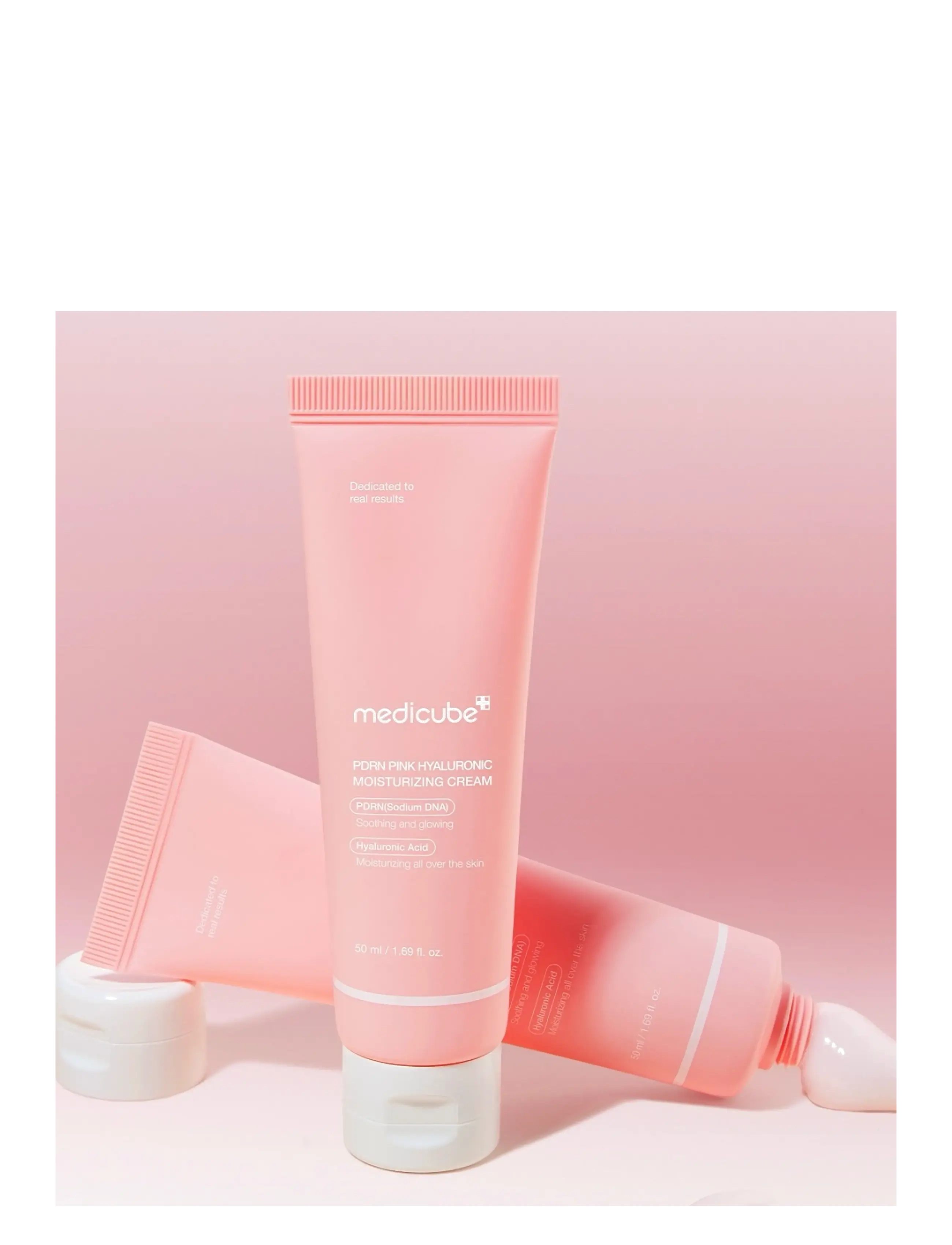 Medicube - PDRN Pink Hyaluronic Moisturizing Cream - päevakreemid - clear - 1