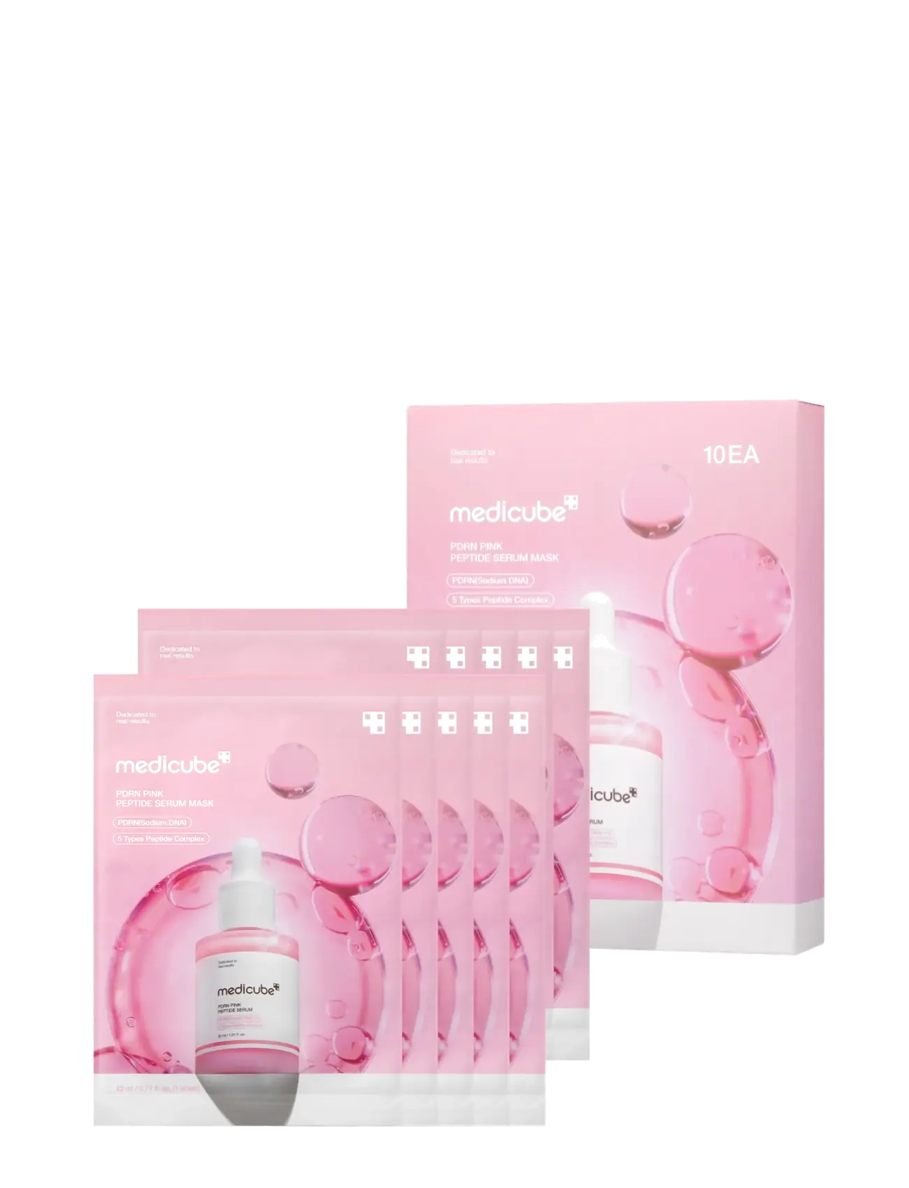 Medicube Medicube - Pdrn Pink Peptide Serum Mask (10Pcs.) - Nude - 10 PCS