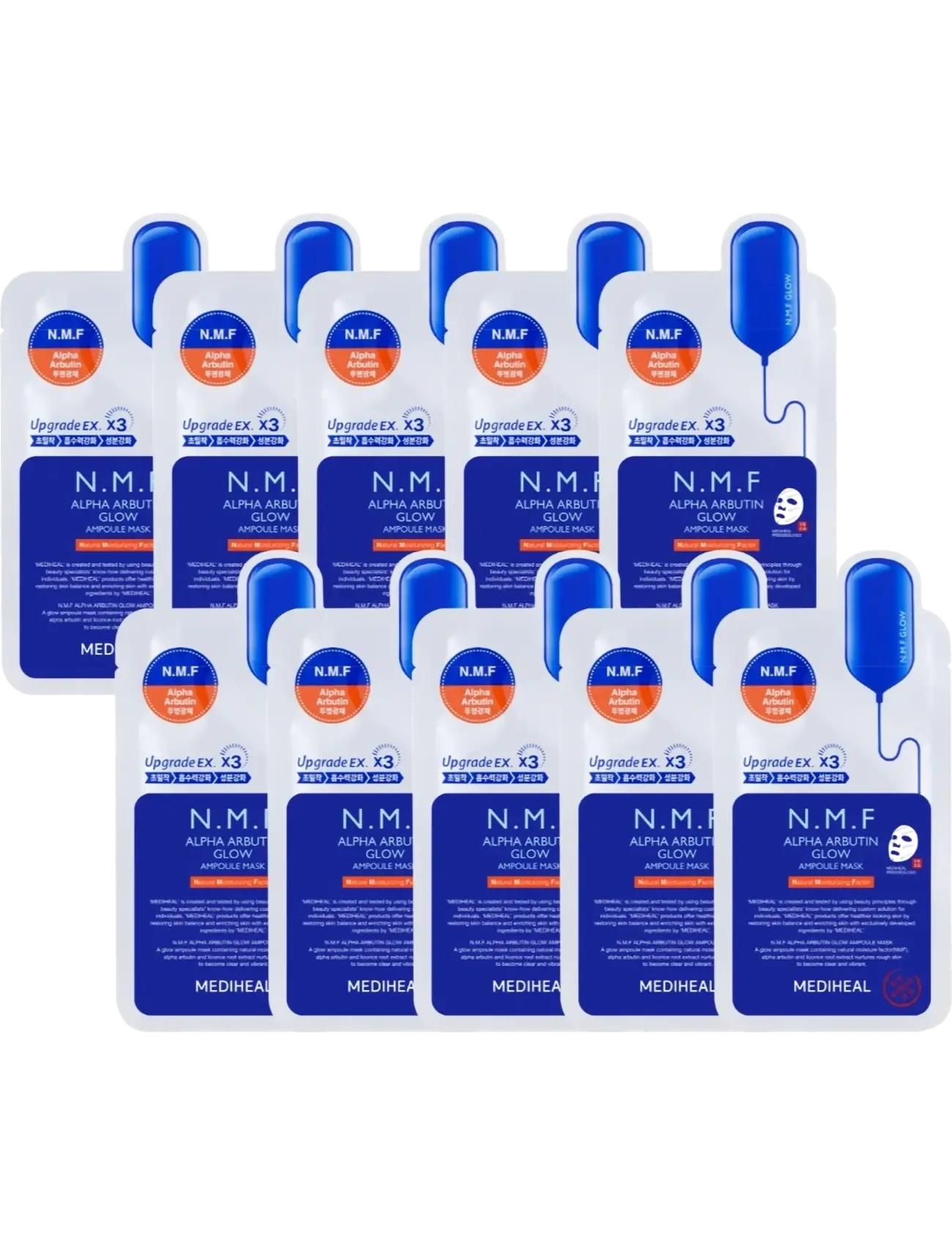 Mediheal Mediheal - NMF Alpha Arbutin Glow Ampoule Mask (10pcs.) - Hudvård - CLEAR / undefined