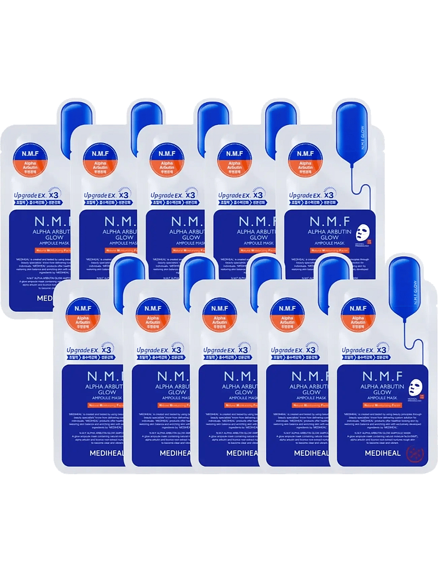 Mediheal - Mediheal - NMF Alpha Arbutin Glow Ampoule Mask (10pcs.) - clear - 1
