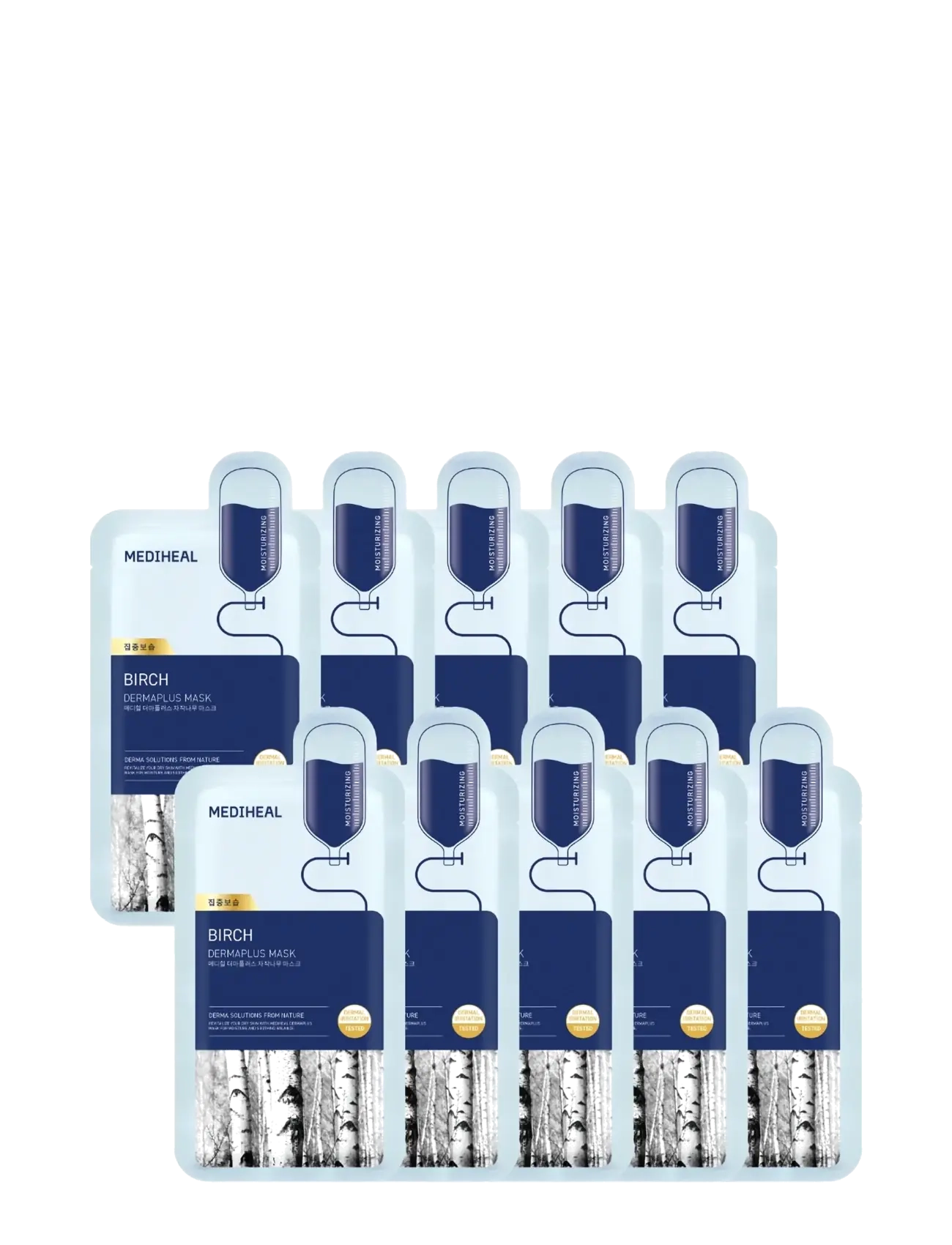 Mediheal - Dermaplus Birch Mask (10Pcs.), Sheetmaske, Nude, Str: 10 PCS