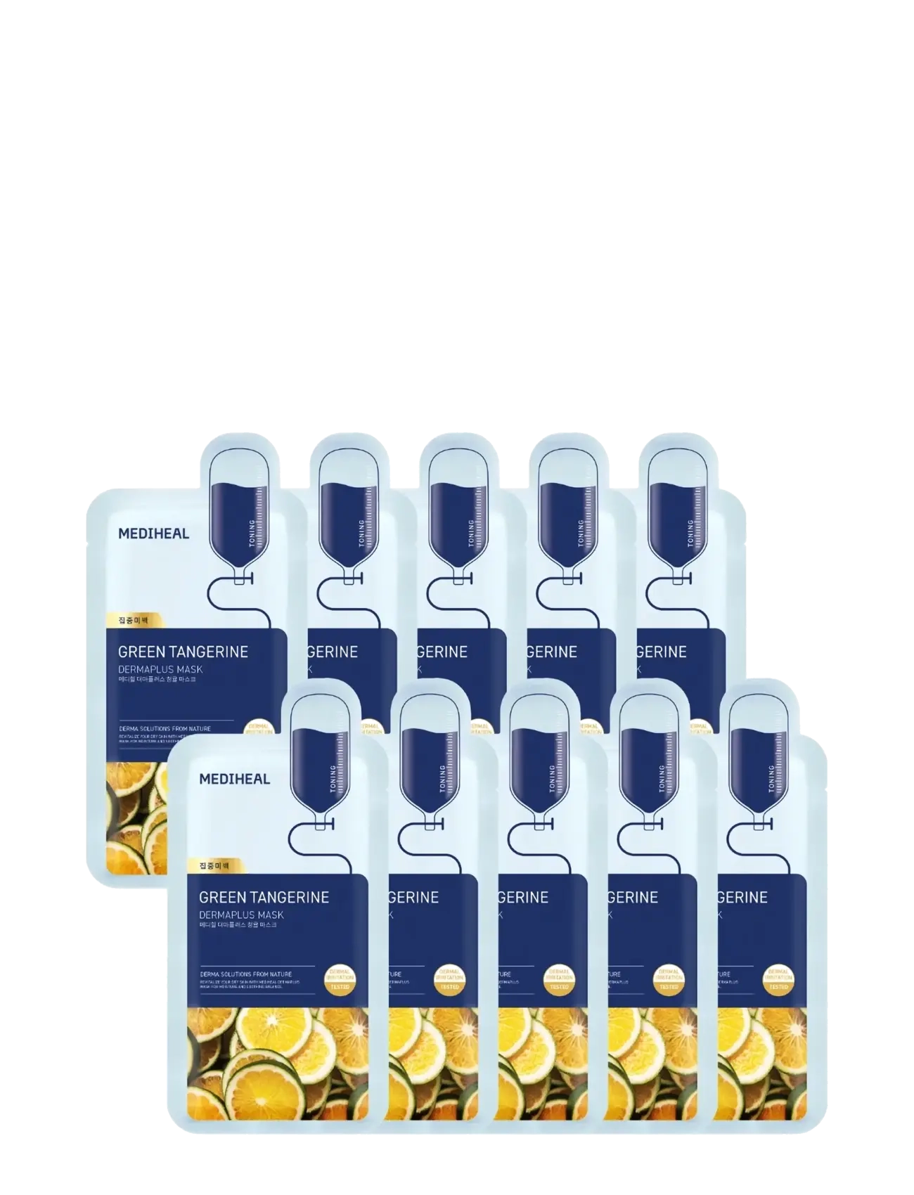 Mediheal - Mediheal - Dermaplus Green Tangerine Mask (10pcs.) - clear - 1