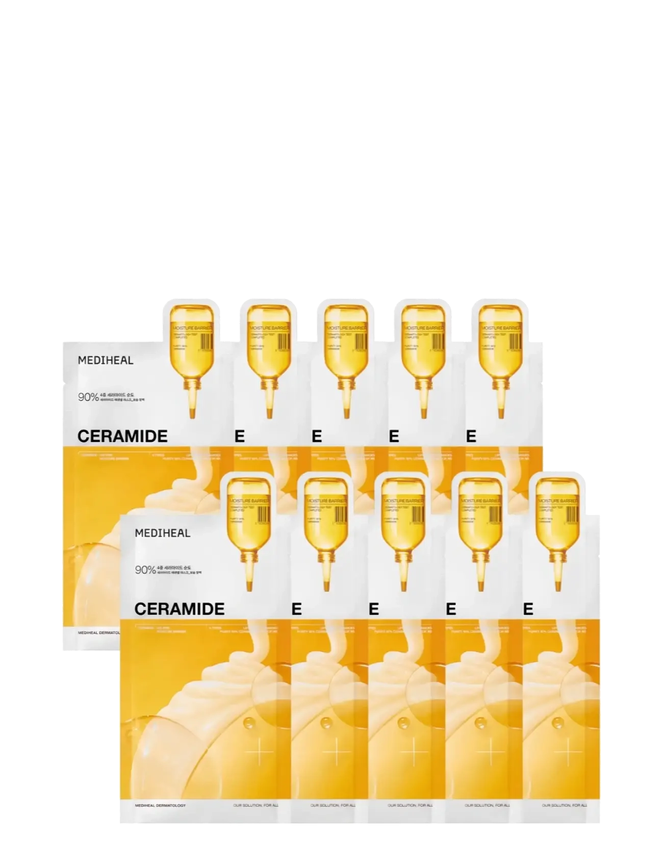 Mediheal - Ceramide Essential Mask Moisture Barrier (10Pcs.), Sheetmaske, Nude, Str: 10 PCS
