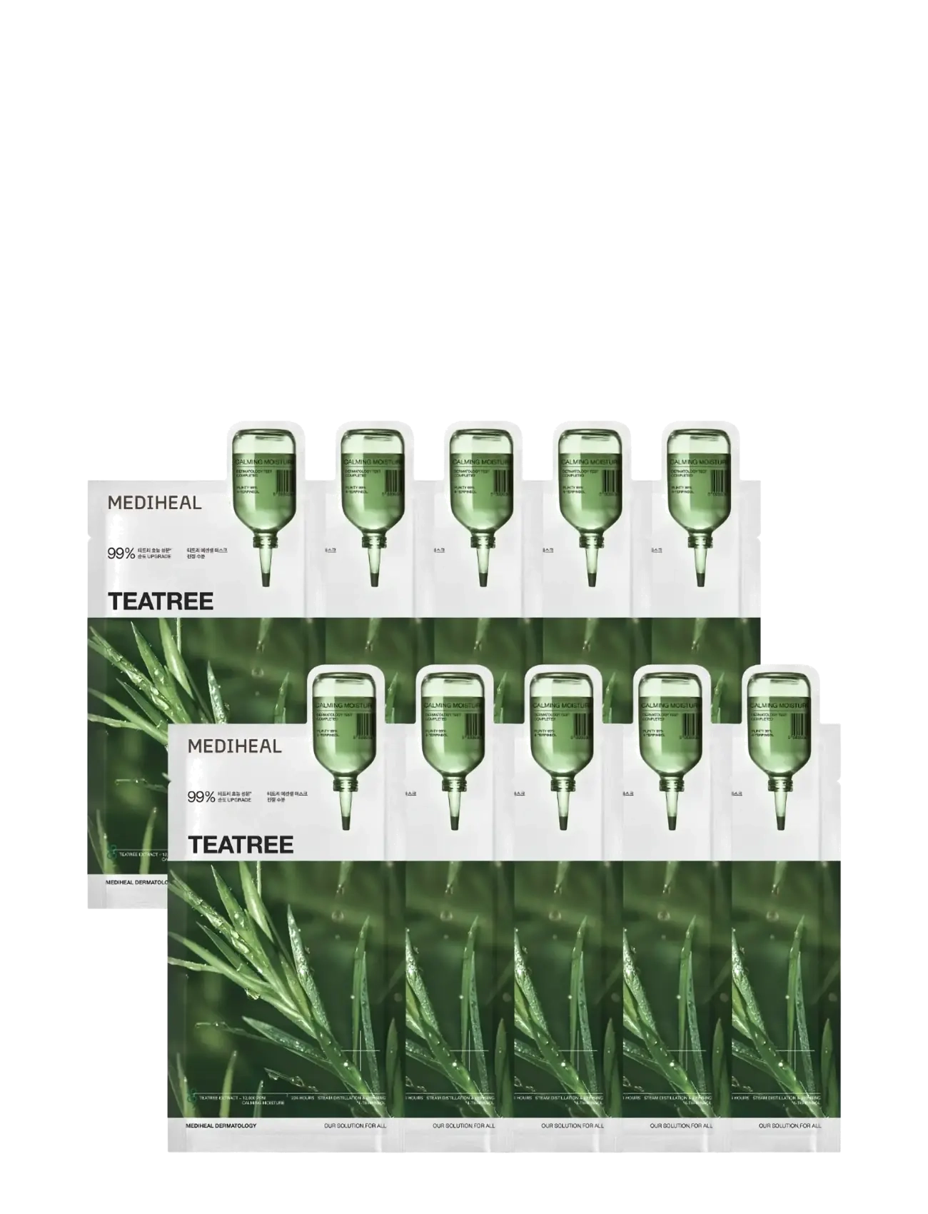 Mediheal - Teatree Essential Mask Calming Moisture (10Pcs.), Sheetmaske, Nude, Str: 10 PCS