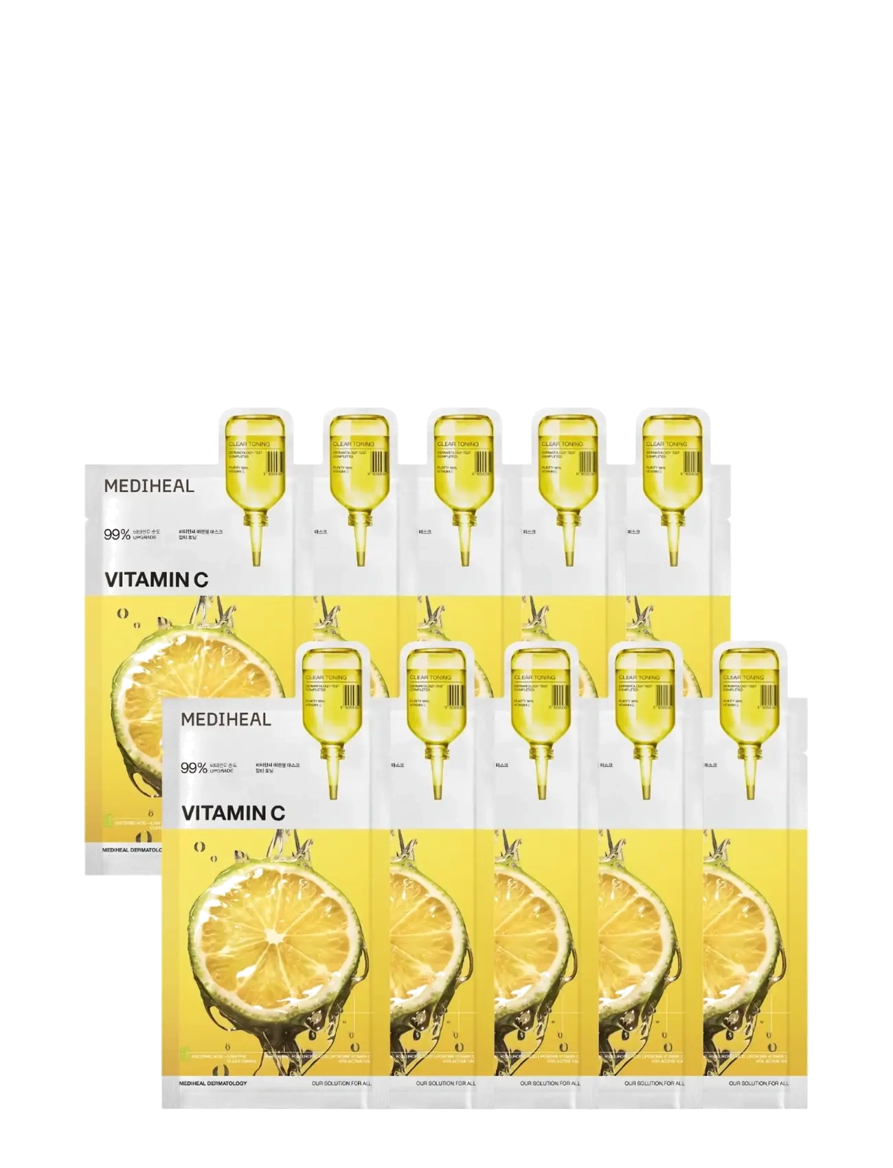 Mediheal - Mediheal - Vitamin C Essential Mask Clear Toning (10pcs.) - clear - 1