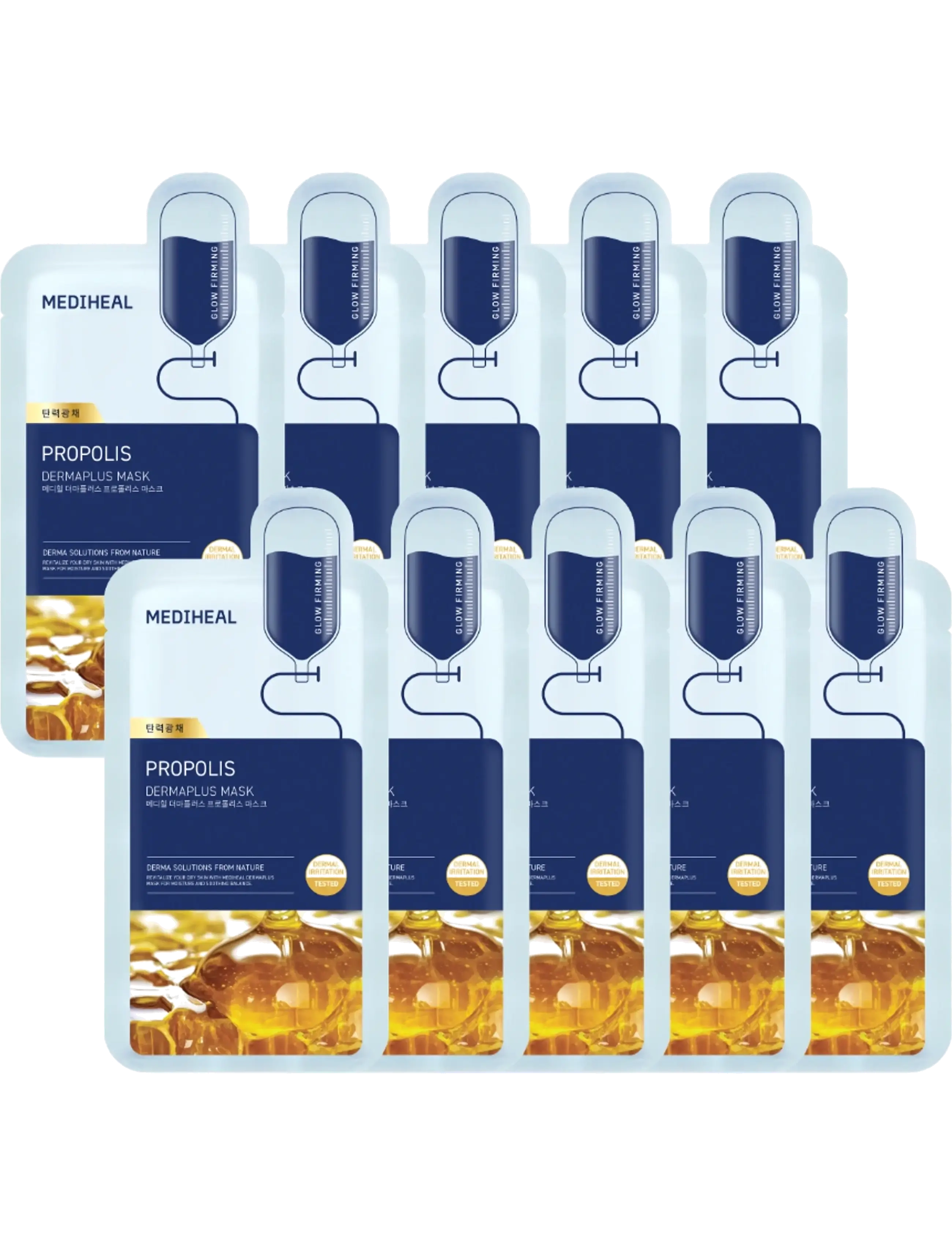 Mediheal Mediheal - Dermaplus Propolis Mask (10Pcs.), 10 PCS, Nude, Masker > Sheetmask, Dame