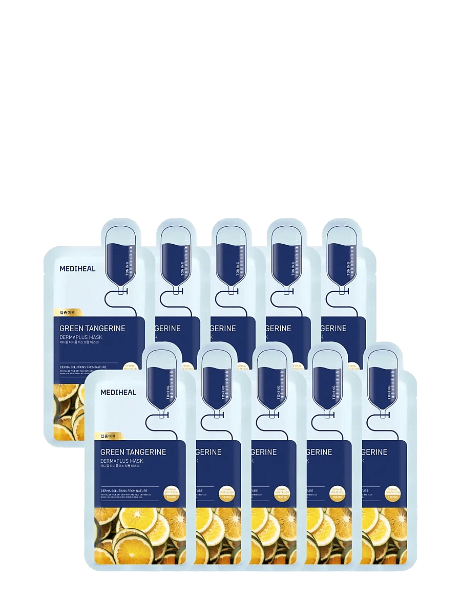 Mediheal - Mediheal - Dermaplus Green Tangerine Mask (10pcs.) - sheet masks - clear - 1