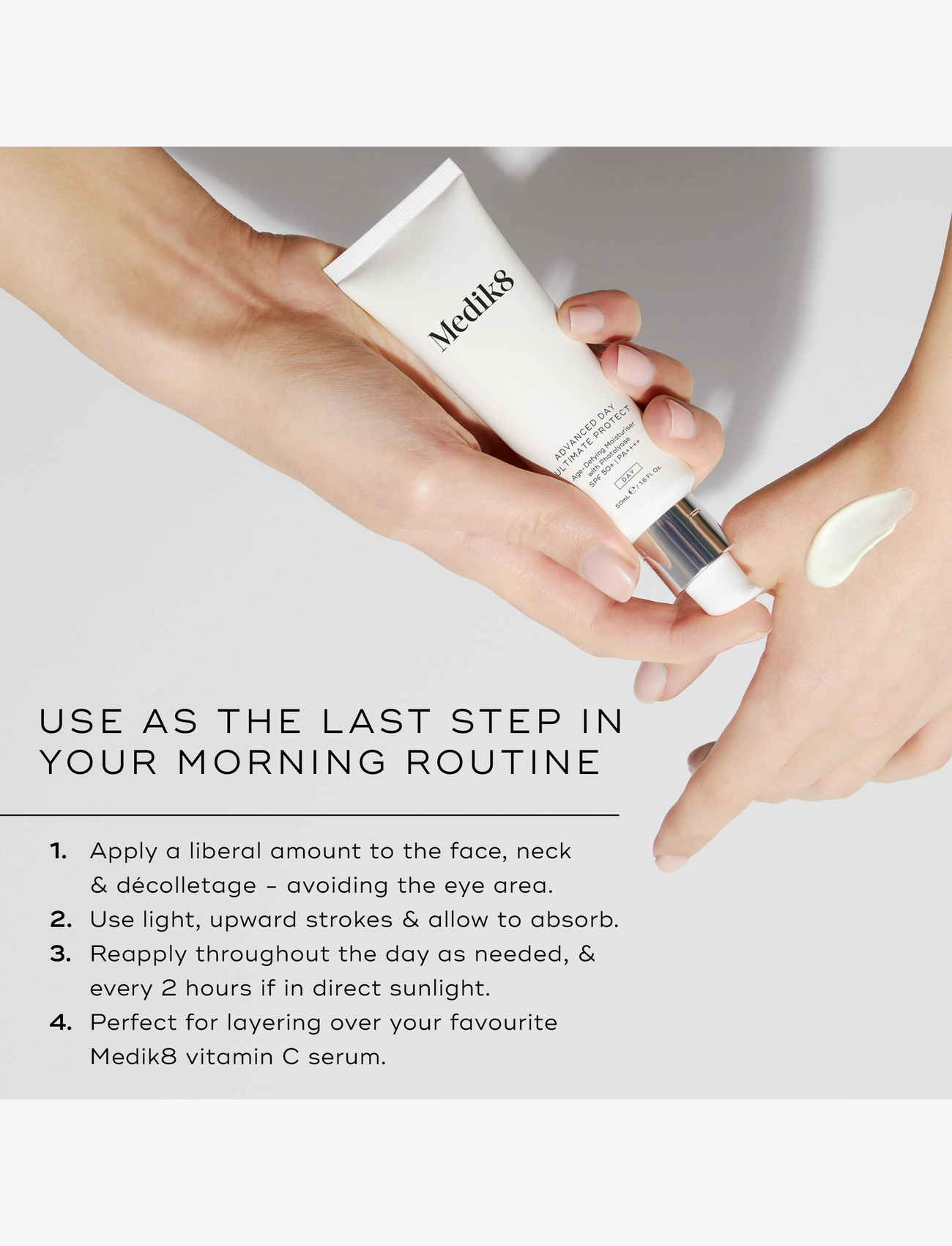 Medik8 - Advanced Day Ultimate Protect SPF50+ - odos priežiūra vasarą - clear - 2