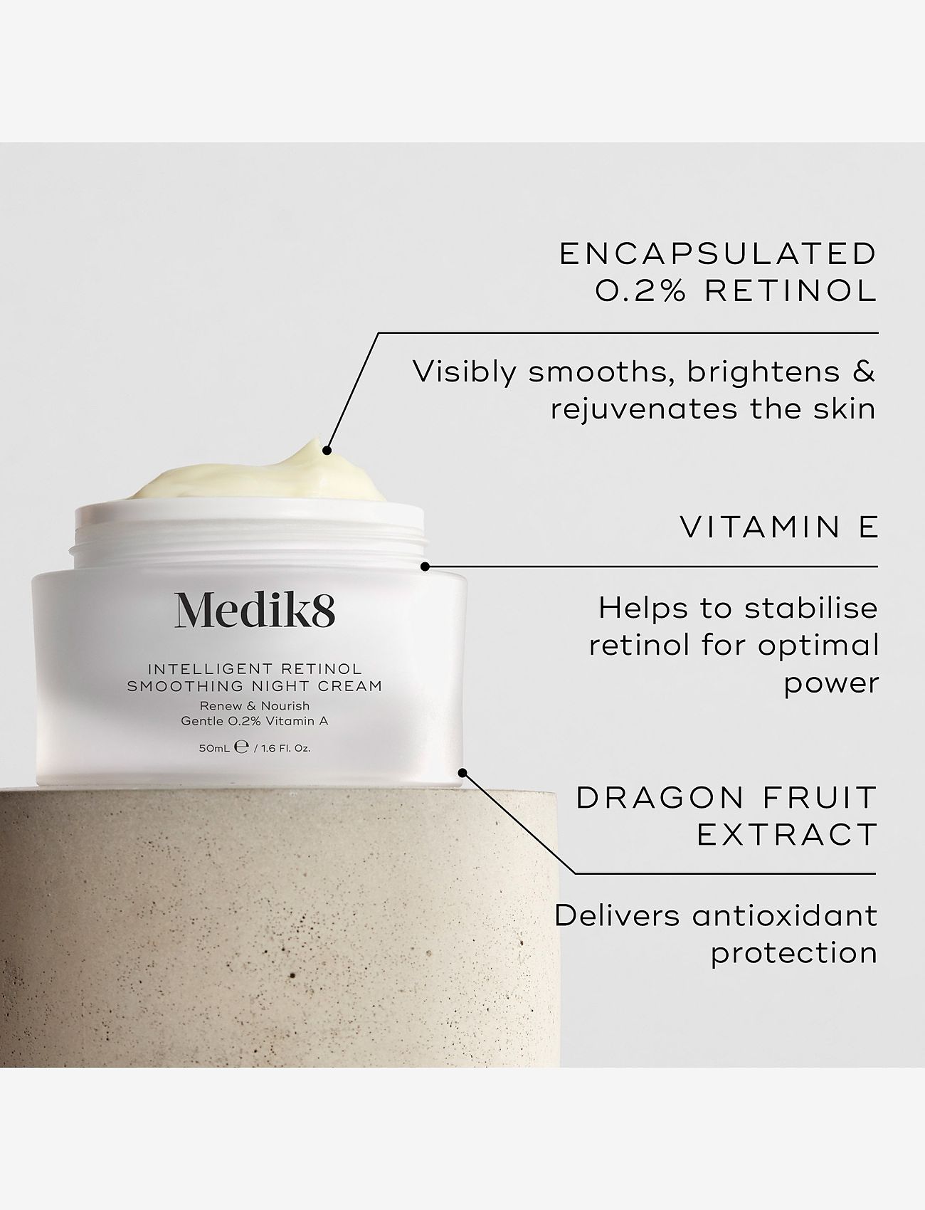 Medik8 - Intelligent Retinol Smoothing Night Cream - summer skin - clear - 2