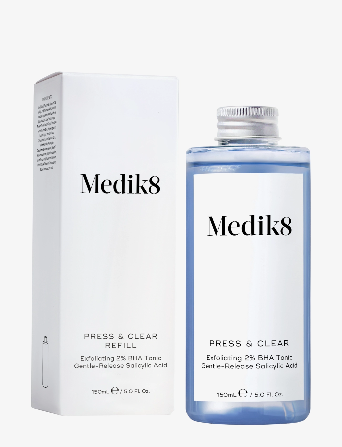 Medik8 - Press & Clear Refill - veido valomieji tonikai - clear - 1