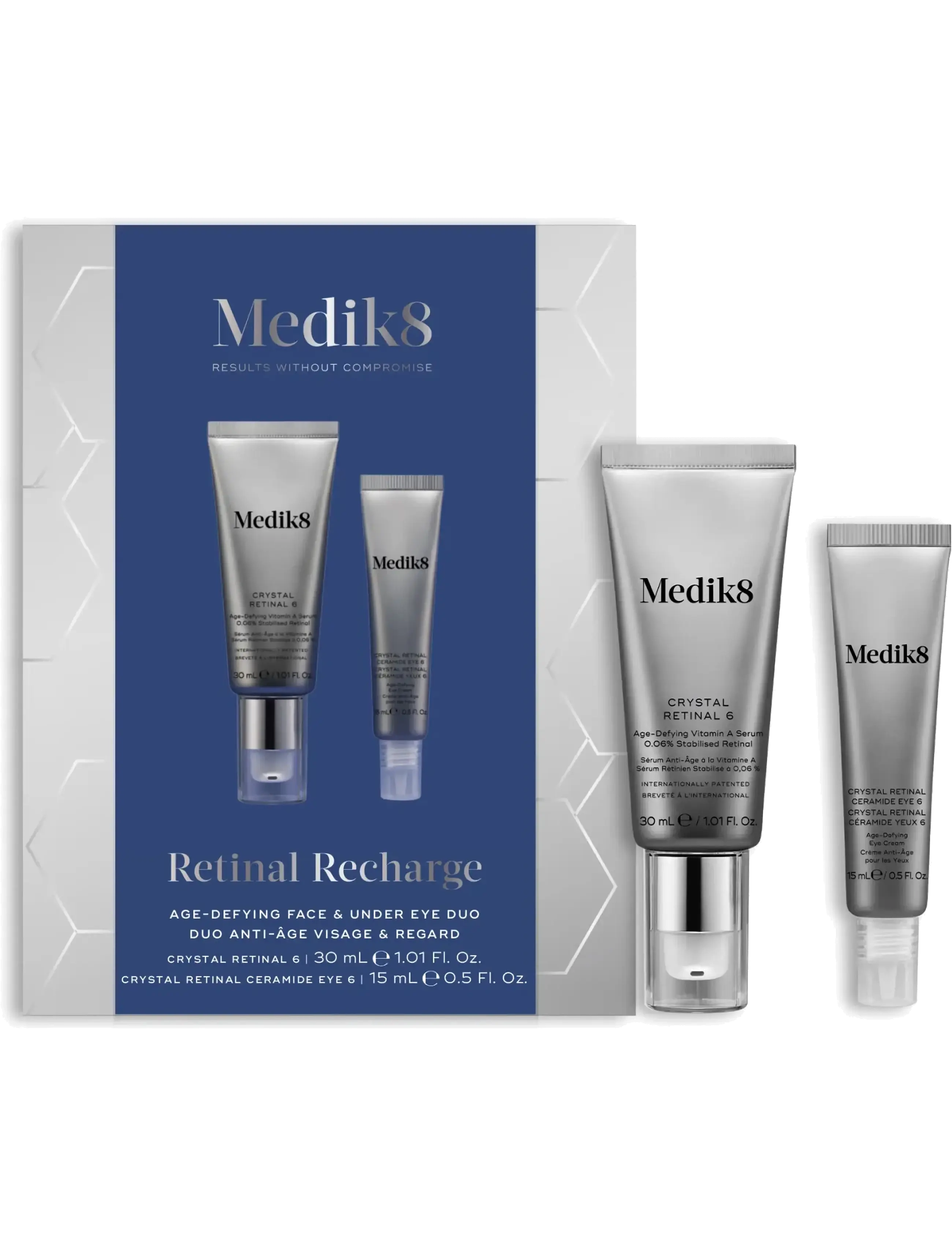 Medik8 Retinal Recharge (Kit)  Innehåll: Crystal Retinal 6 30ml Crystal Retinal Ceramide Eye 6 15m - Gavesæt - CLEAR / undefined