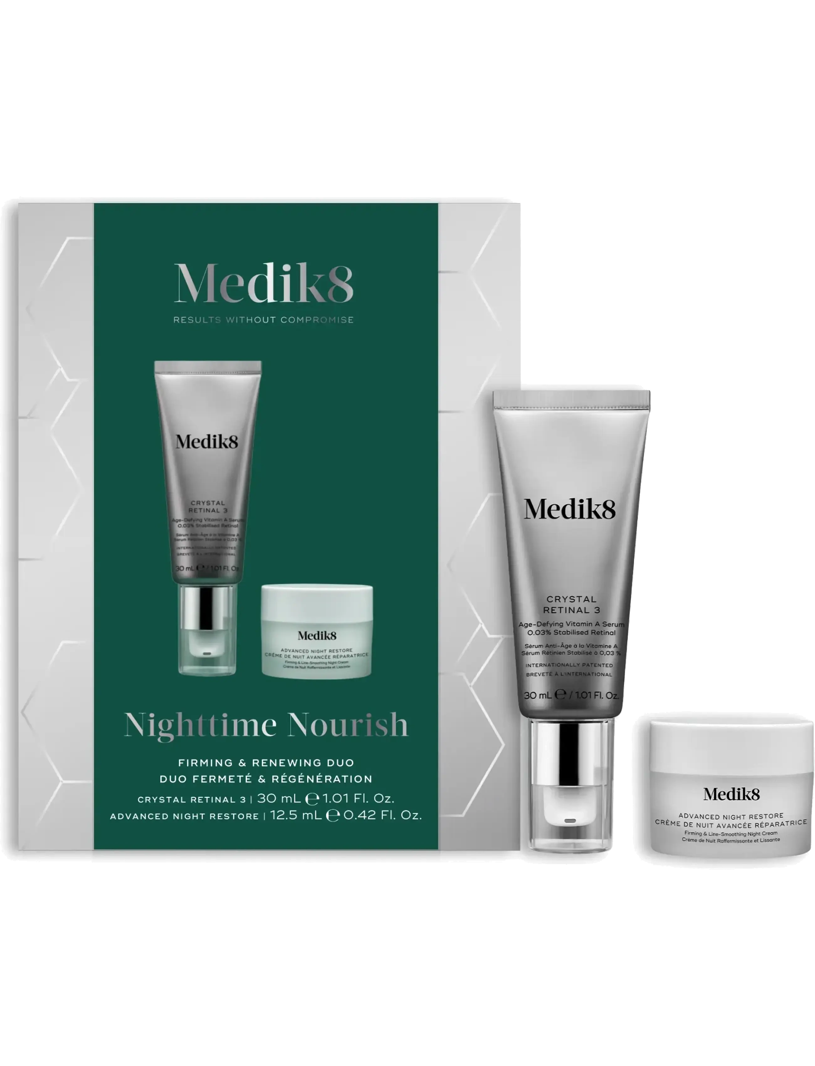 Medik8 Nighttime Nourish (Kit)  Innehåll: Crystal Retinal 3 30ml Advanced Night Restore 12.5ml - Gavesæt - CLEAR / undefined