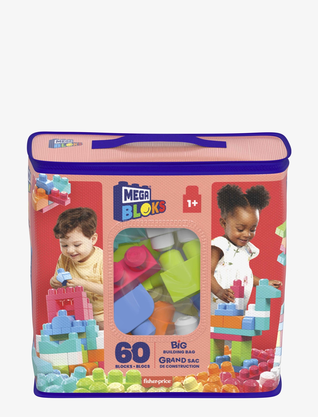 MEGA Bloks - BLOKS First Builders Big Building Bag Toy Blocks with Storage Bag (60 Pieces) for Toddler - ehitusklotsid - multi color - 1