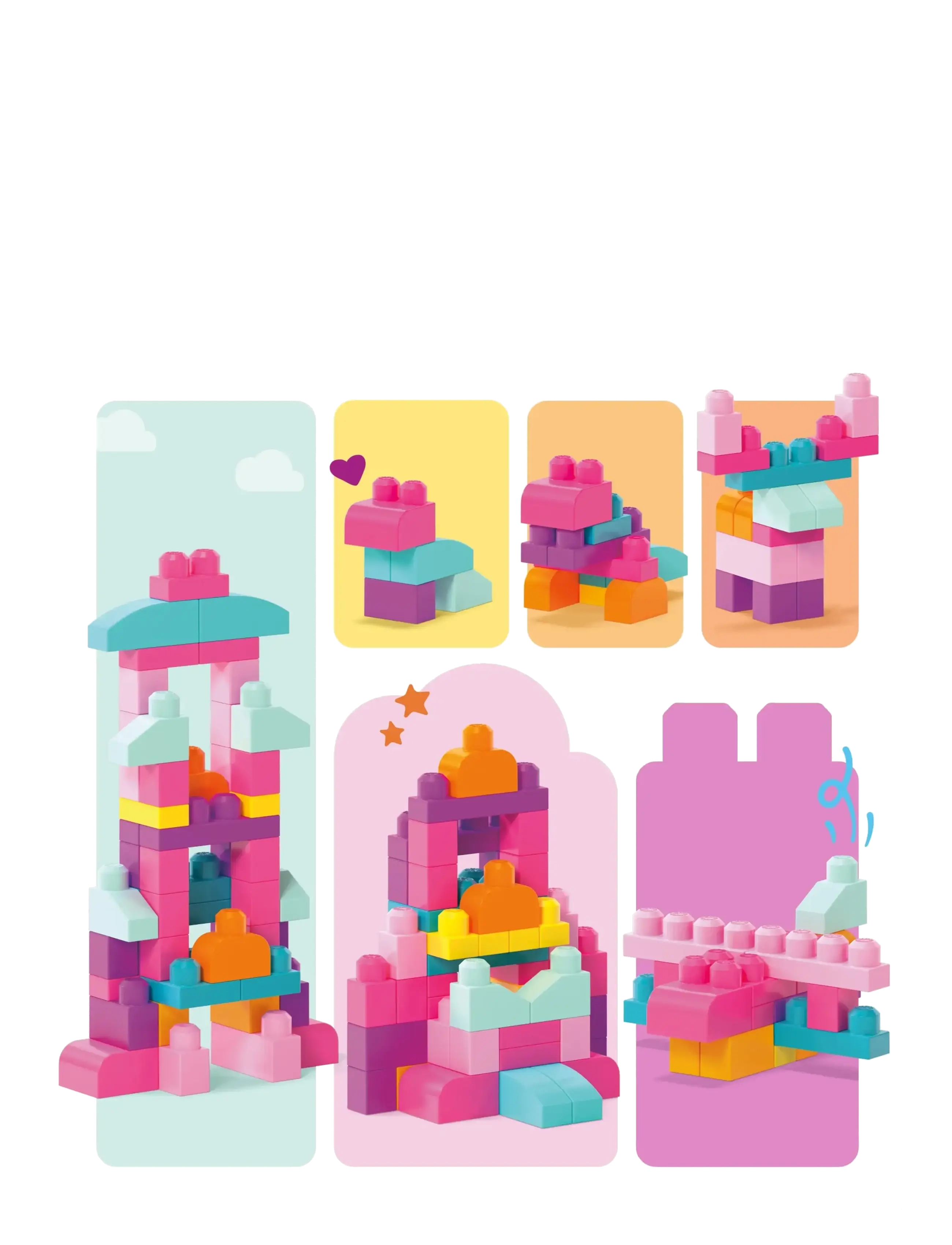MEGA Bloks - BLOKS First Builders Big Building Bag Toy Blocks with Storage Bag (60 Pieces) for Toddler - ehitusklotsid - multi color - 5