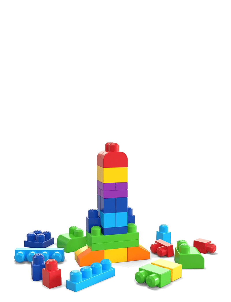 MEGA Bloks - BLOKS First Builders Big Building Bag Toy Blocks with Storage Bag (60 Pieces) for Toddler - kubbar - multi color - 3