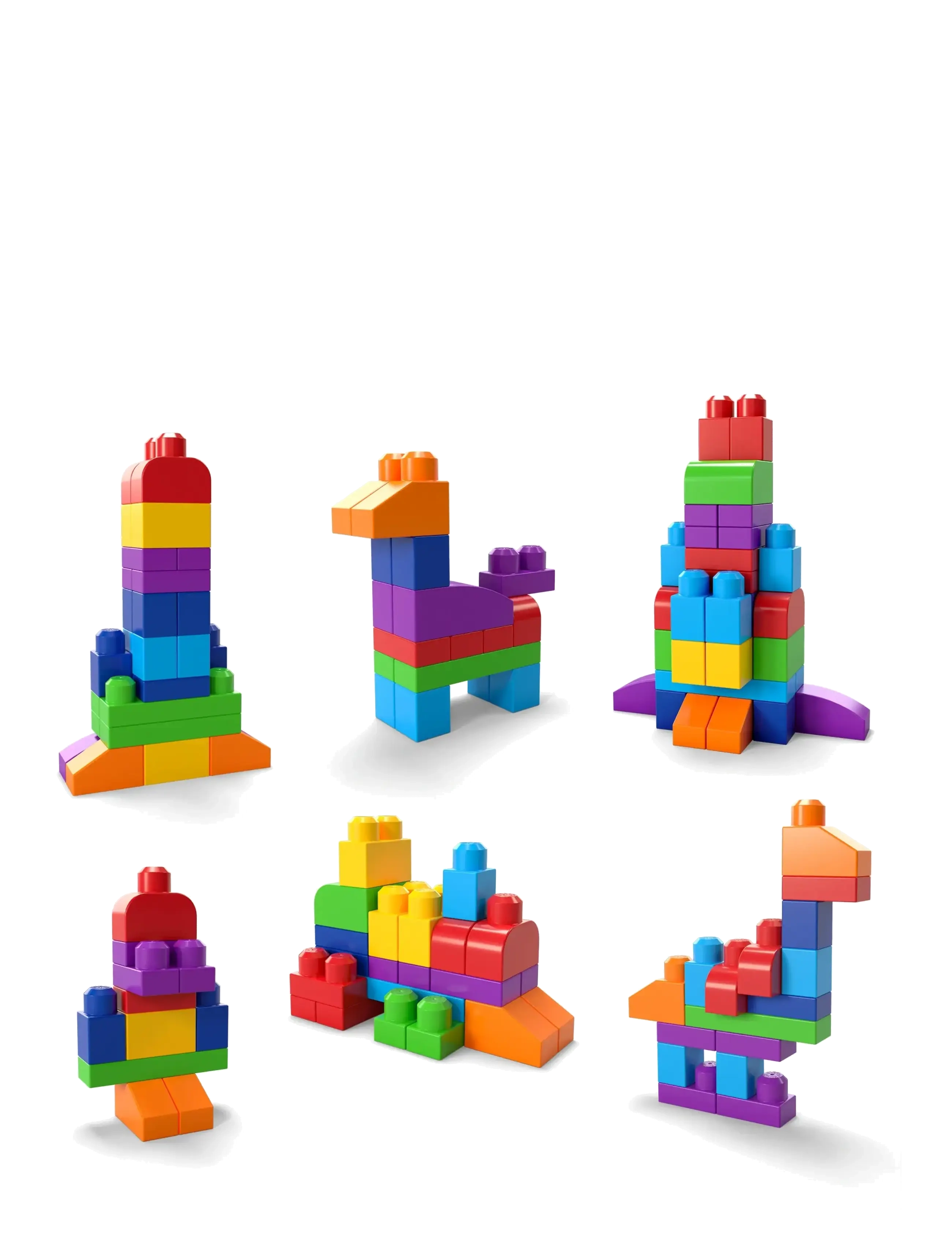 MEGA Bloks - BLOKS First Builders Big Building Bag Toy Blocks with Storage Bag (60 Pieces) for Toddler - ehitusklotsid - multi color - 3