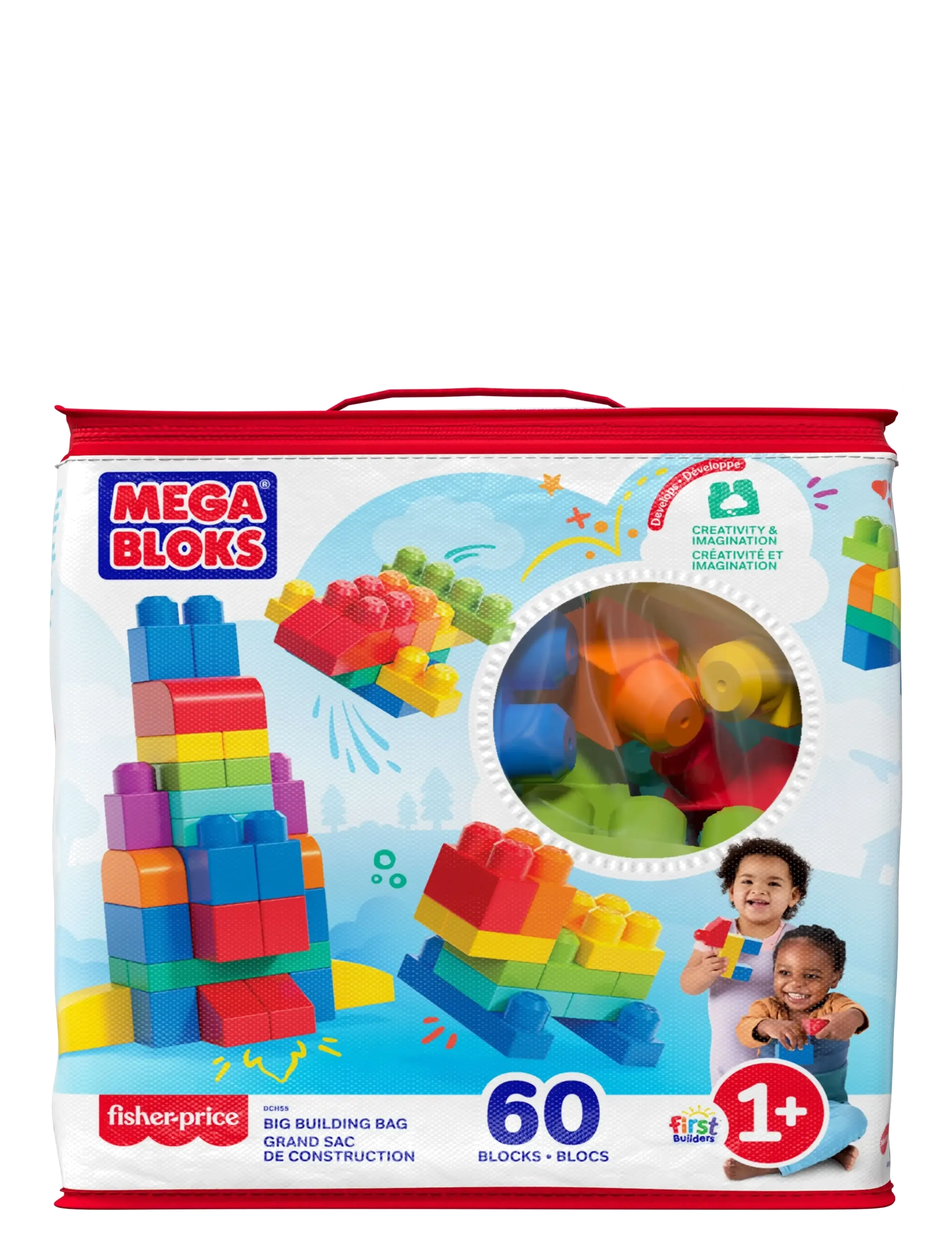 MEGA Bloks - BLOKS First Builders Big Building Bag Toy Blocks with Storage Bag (60 Pieces) for Toddler - ehitusklotsid - multi color - 4